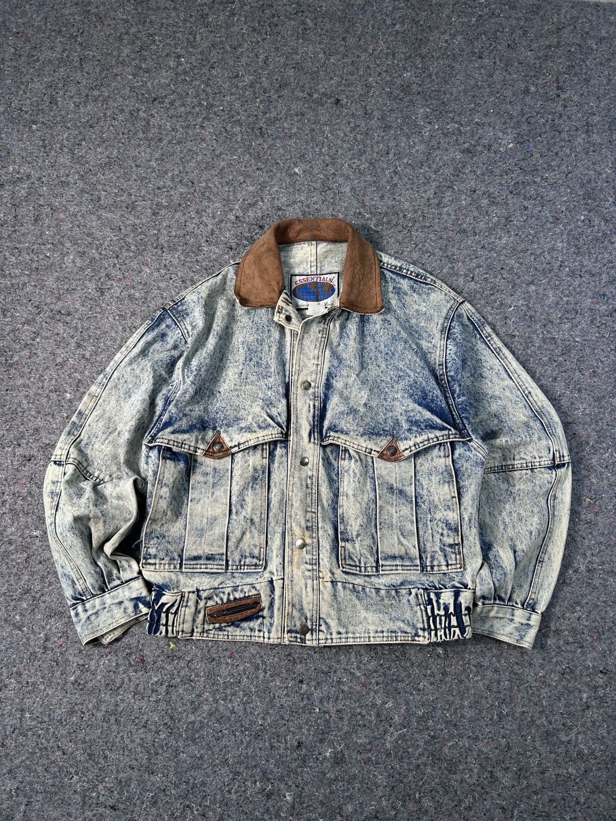 Other Essentials Vintage Acid Wash Denim Jacket Size S Size US S / EU 44-46 / 1 - 1 Thumbnail