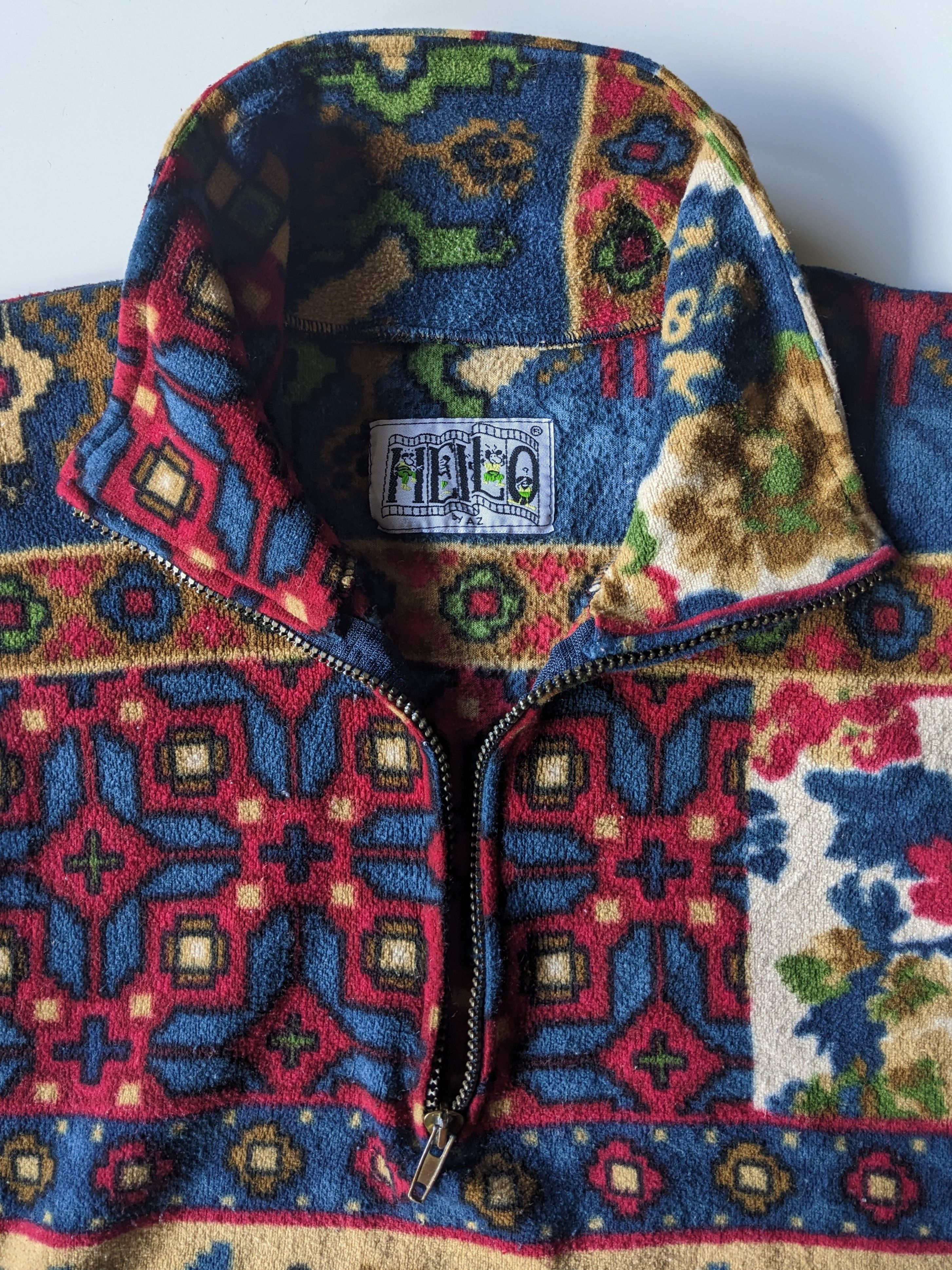 Native × Vintage Vintage HELLO navajo native half zipper Size US L / EU 52-54 / 3 - 3 Thumbnail