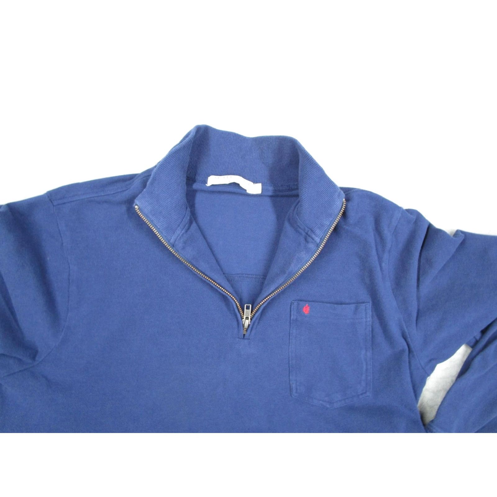Vintage Criquet Sweatshirt Mens Large Blue Quarter Zip Organic Cotton Pocket Pullover Size US L / EU 52-54 / 3 - 2 Thumbnail