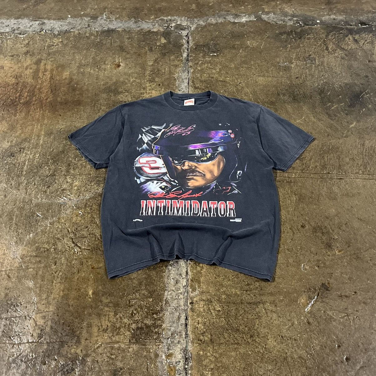 NASCAR × Vintage CRAZY VINTAGE DALE EARNARDT INTIMIDATOR FADED NUTMEG TEE Size US XL / EU 56 / 4 - 1 Thumbnail