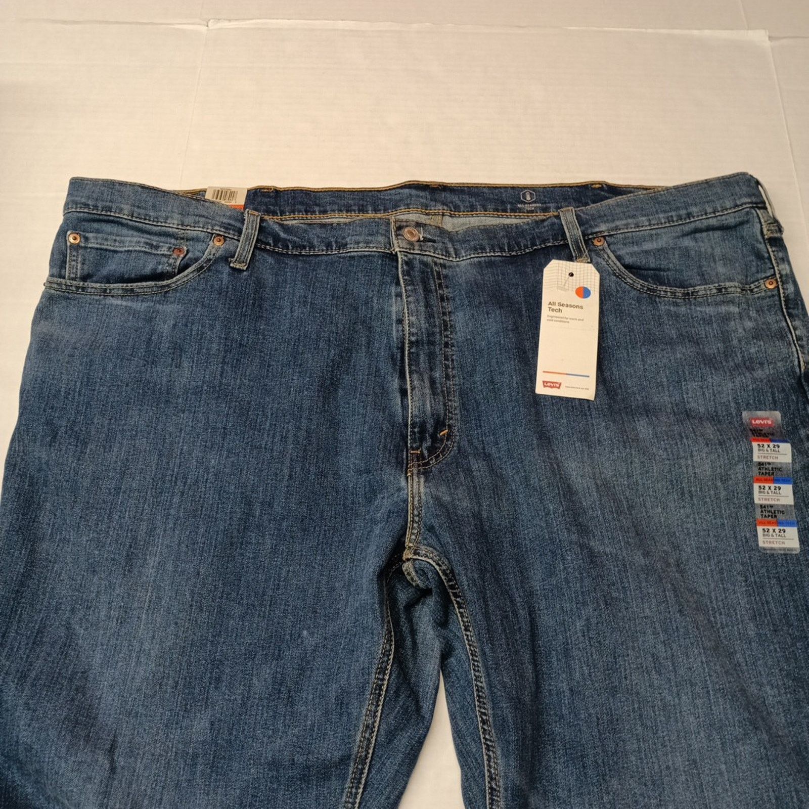 Levi's Levi's 541 Jeans Men's 52x29 Blue Athletic Taper Fit Stretch Size US 44 / EU 60 - 4 Thumbnail