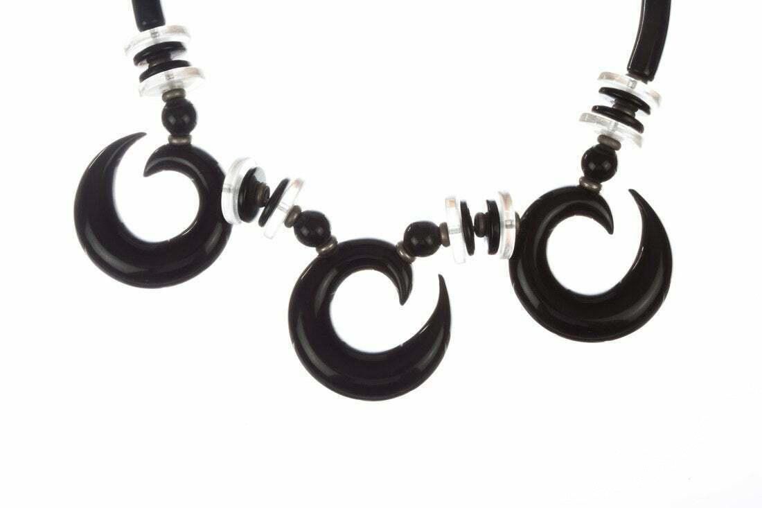 Designer Tribal Lucite Simulated Horn Necklace Size ONE SIZE - 1 Thumbnail