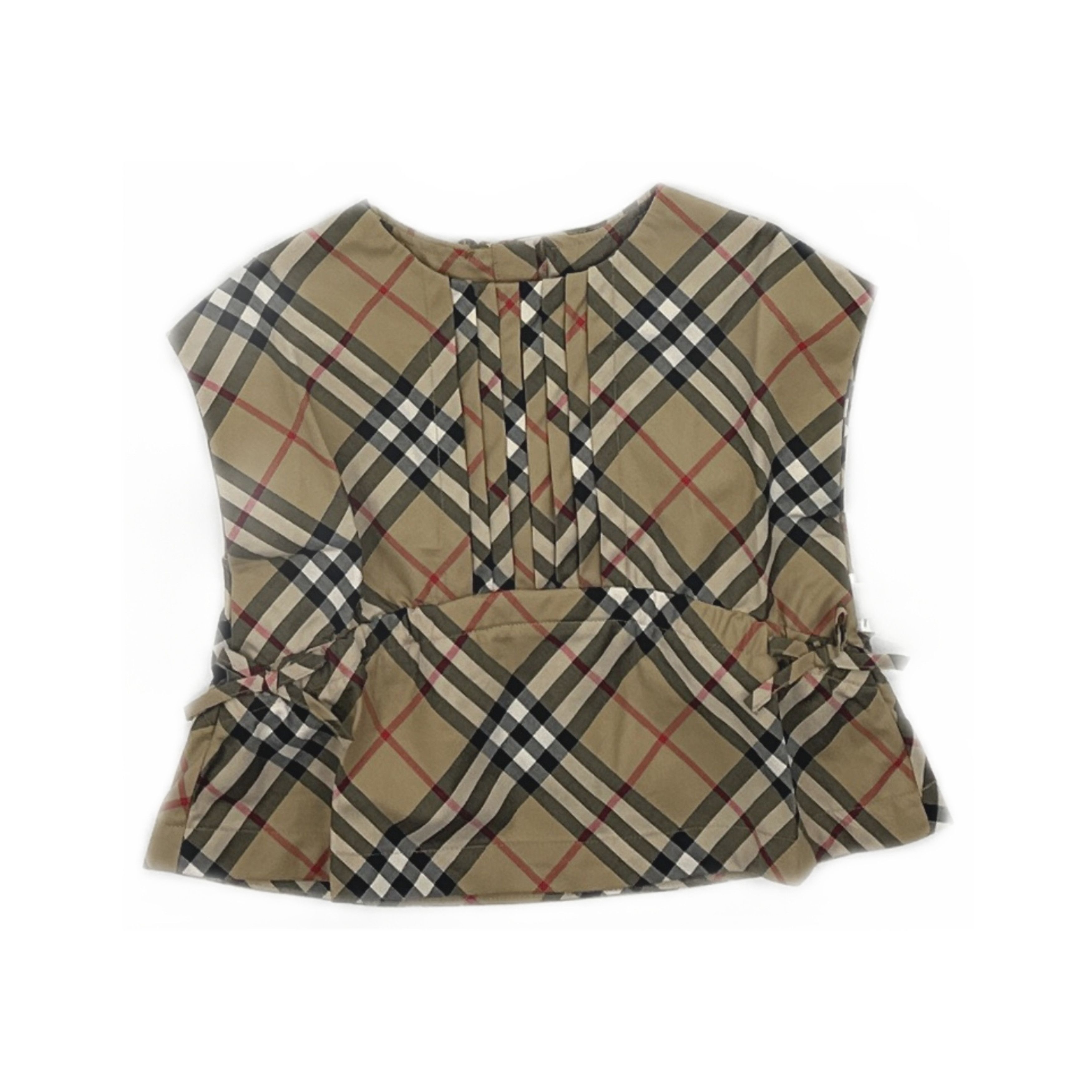 Burberry Burberry Check Pleated Sleeveless Top 18M Size ONE SIZE - 1 Thumbnail