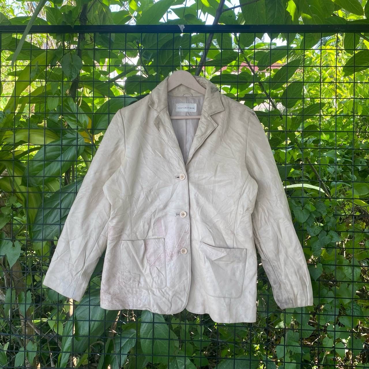 Genuine Leather × Vintage Vintage realLeather Coat Jacket Size L / US 10 / IT 46 - 2 Thumbnail