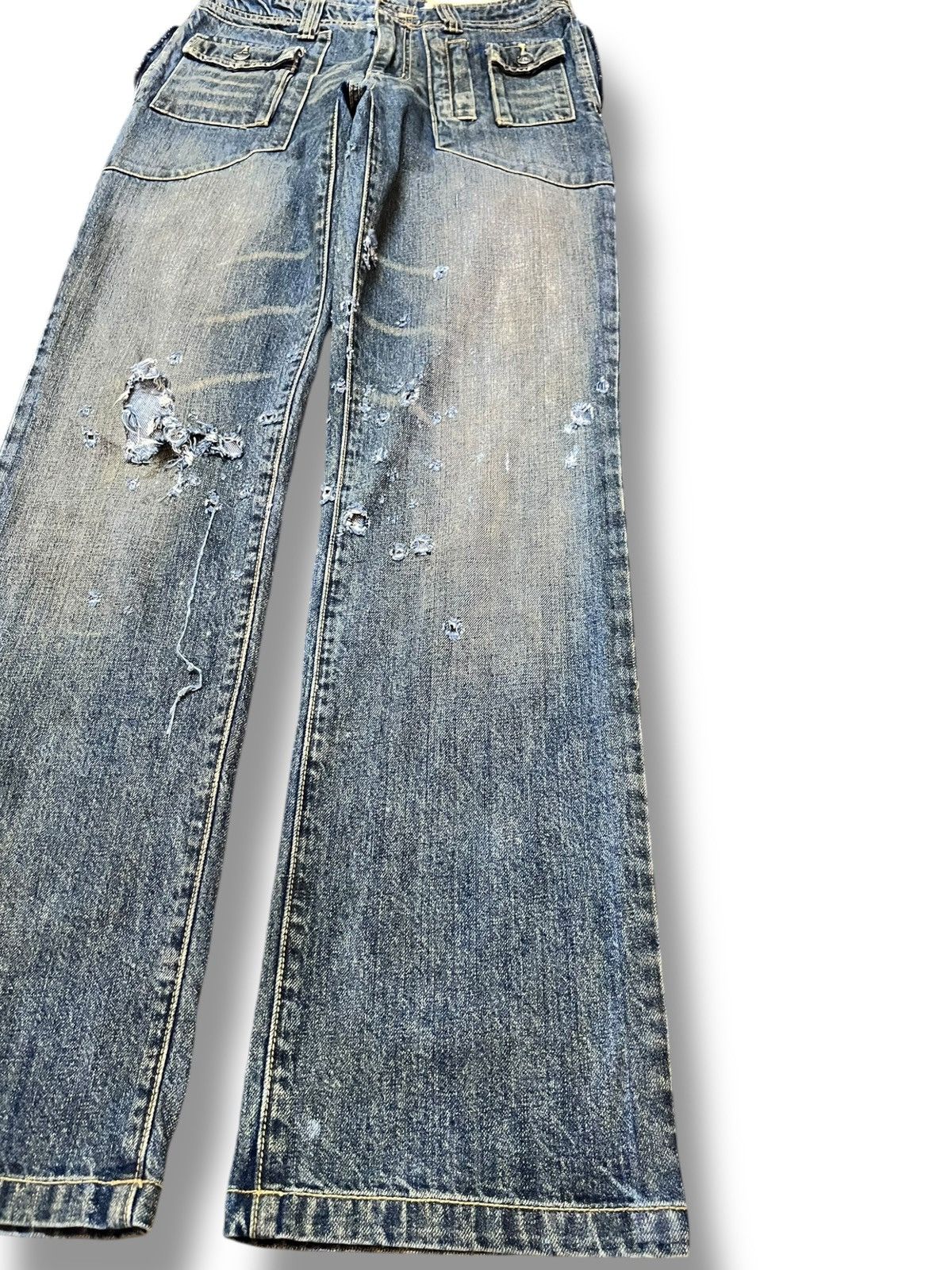 St. Croix Vintage XCroxx Mudwash Zipper Avant Garde Style Denim Size US 29 - 5 Thumbnail