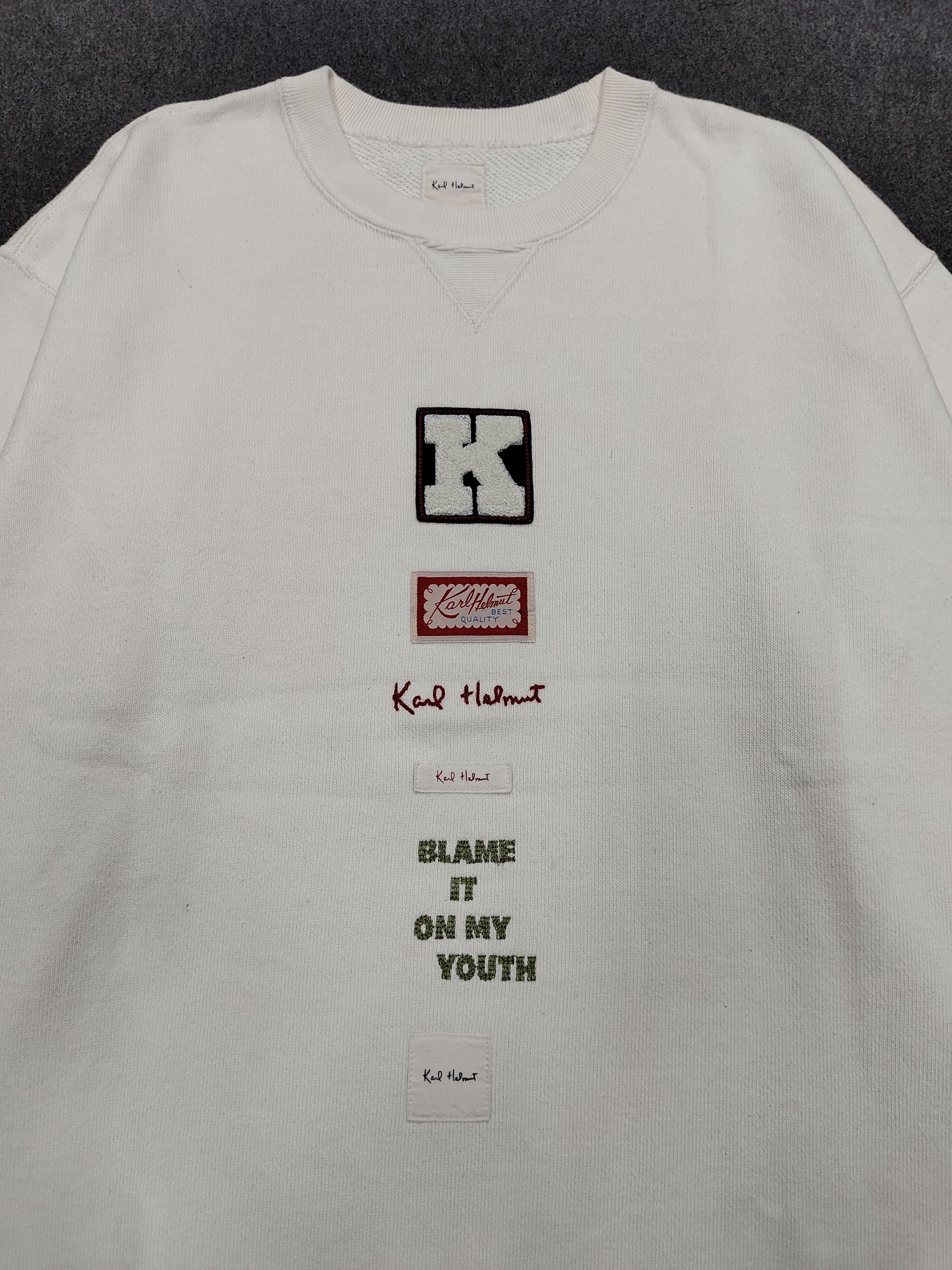 Karl Helmut 🇯🇵 Vtg Karl Helmut🇯🇵 Pacth Embroidered Sweater Size US M / EU 48-50 / 2 - 2 Thumbnail
