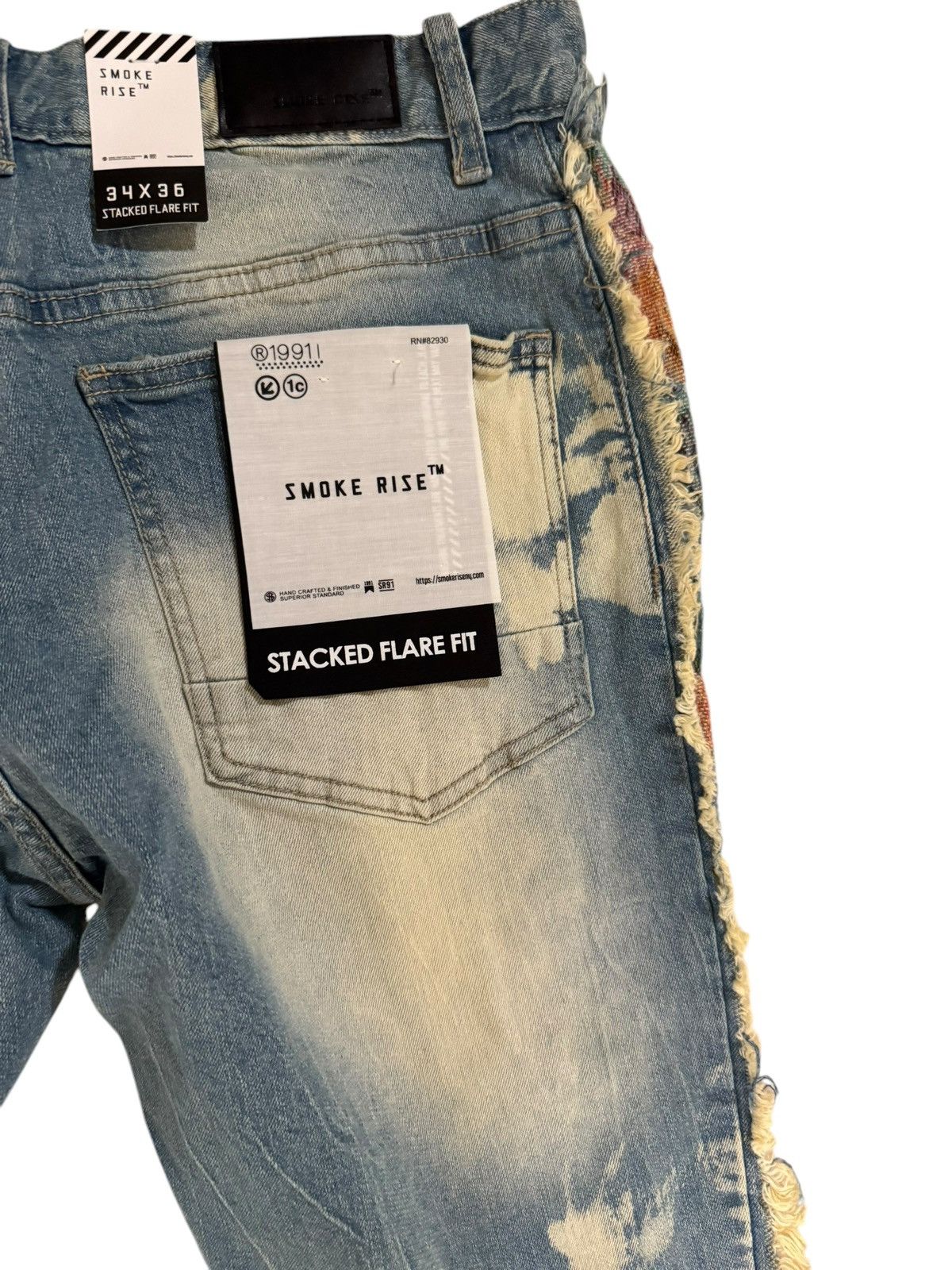 Smoke Rise Men Flare Jeans Size US 34 / EU 50 - 5 Thumbnail