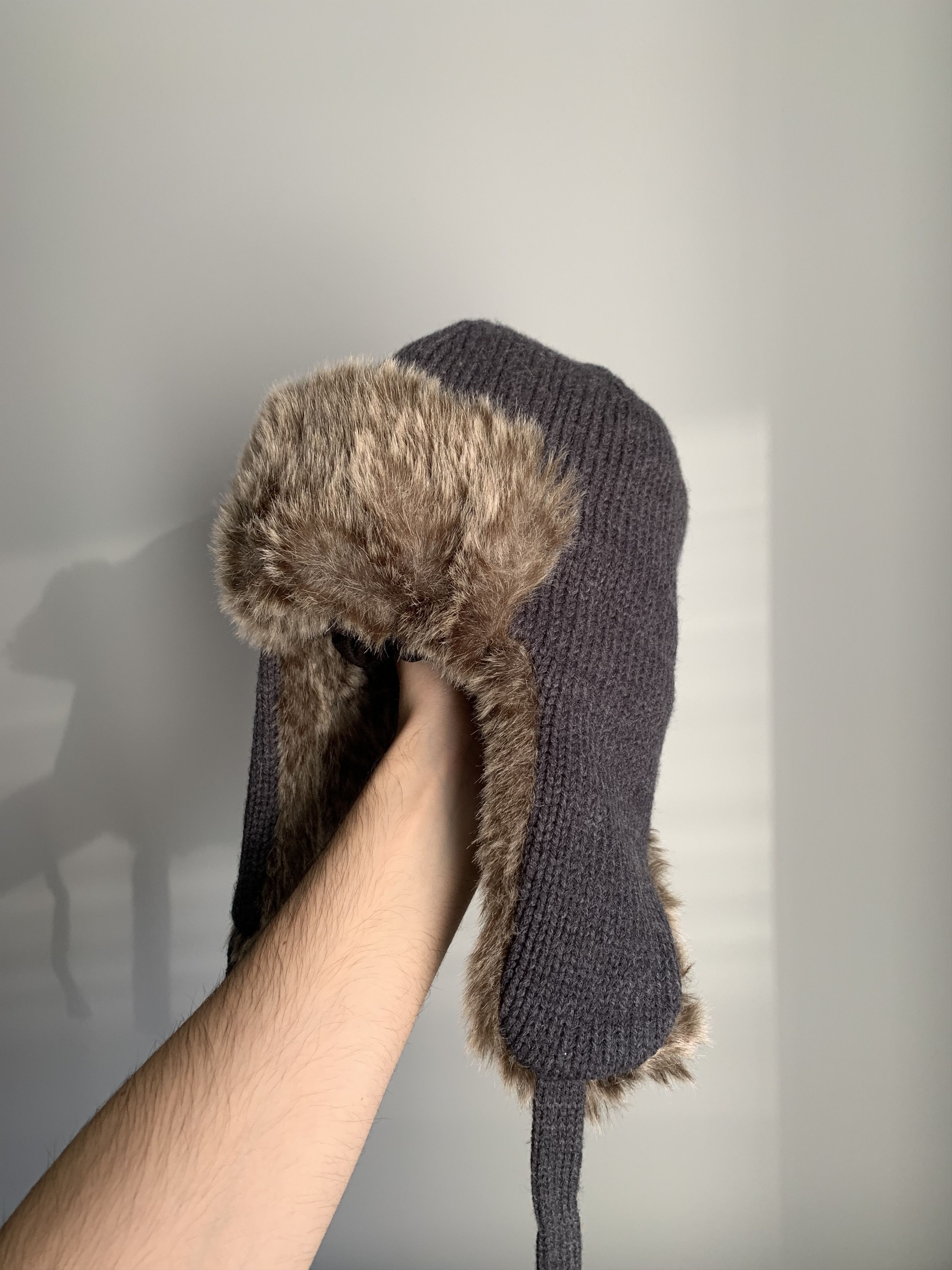 Vintage Crazy Y2K Mohair Faux Fur Fuzzy Ushanka Hat Huge Size ONE SIZE - 2 Thumbnail