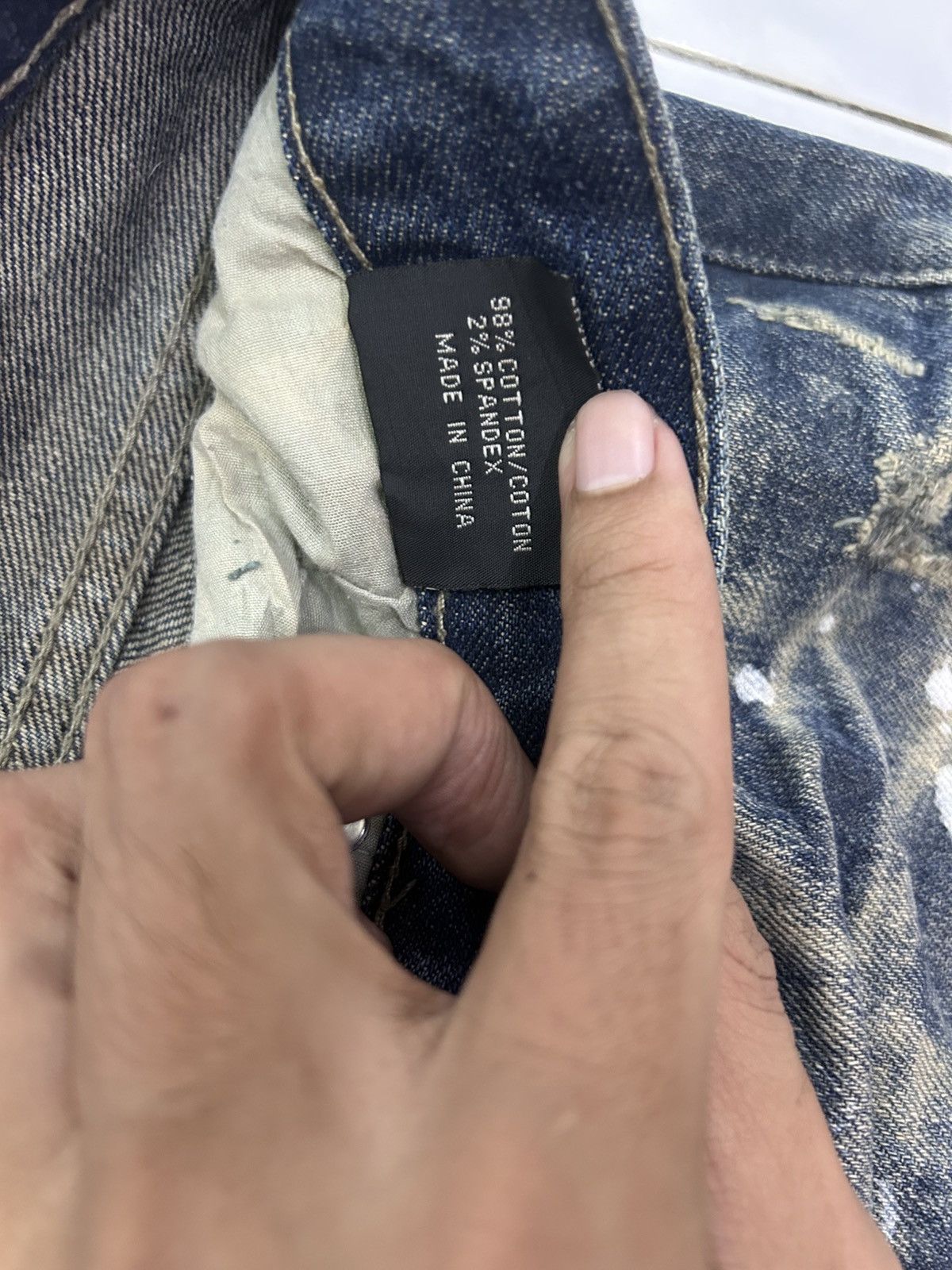 Japanese Brand × Vintage ED VIRGIL Paints Trashed Distressed Jeans Size US 32 / EU 48 - 11 Thumbnail