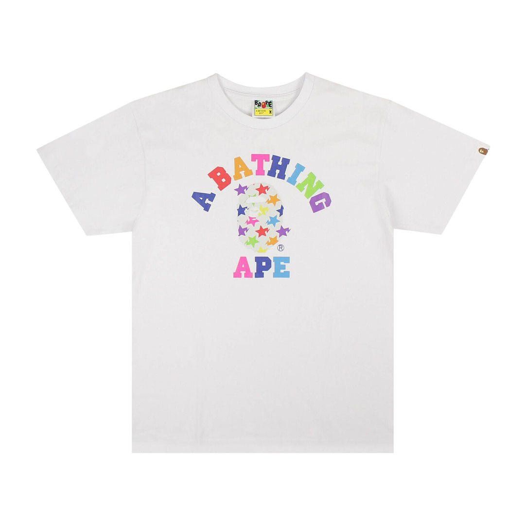 Bape ABC Rainbow College Tee White Size US XL / EU 56 / 4 - 1 Preview