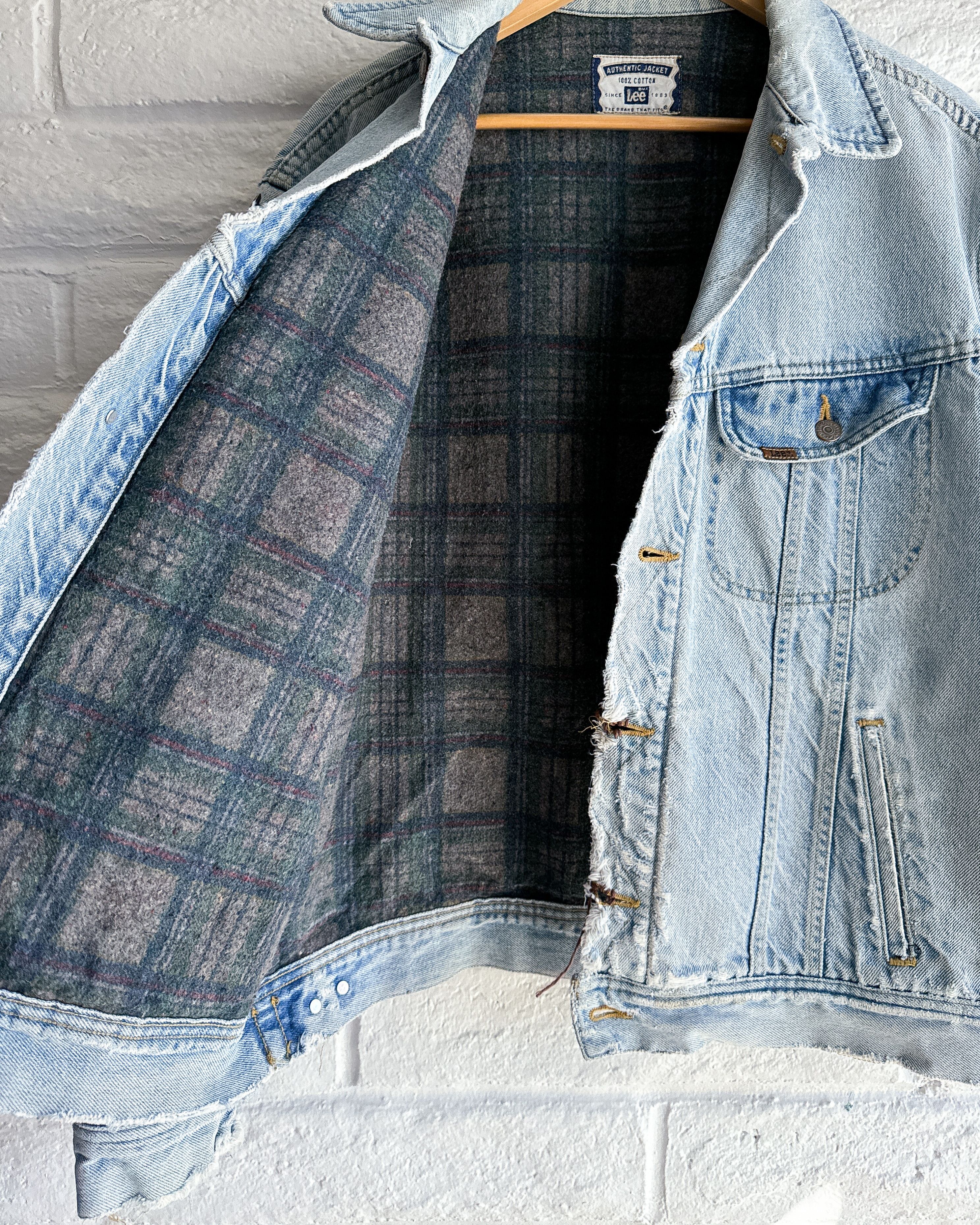 Vintage Vintage 80s Lee Denim Trucker Jacket Men's XL Blanket Lined Size US XL / EU 56 / 4 - 2 Thumbnail