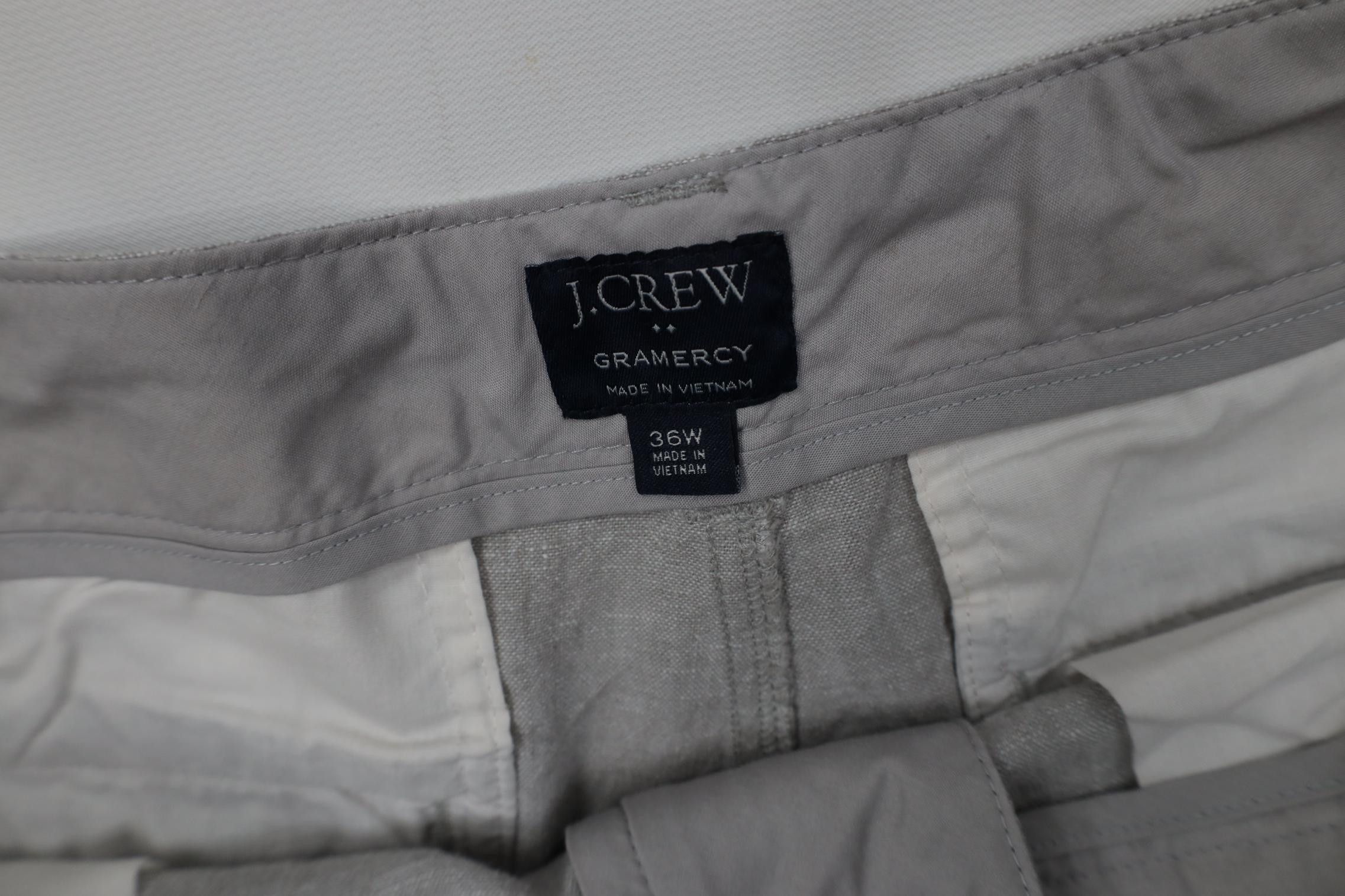 J.Crew Vintage Y2K J Crew Linen Blend Above Knee Chino Shorts Gray Size US 36 / EU 52 - 6 Thumbnail