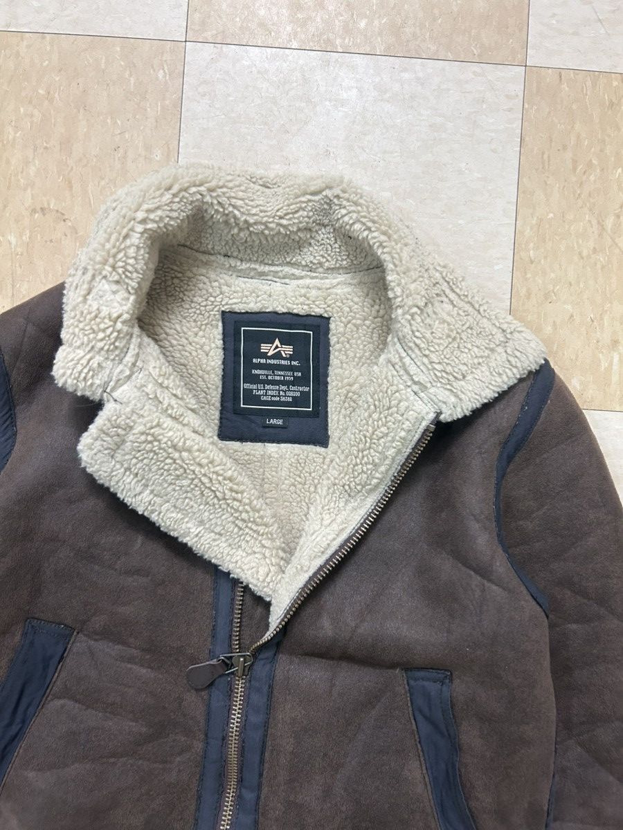 Alpha Industries B-3 U.S. ARMY AIR FORCE" sherpa lined suede BOMBER JACKET Size US M / EU 48-50 / 2 - 4 Thumbnail