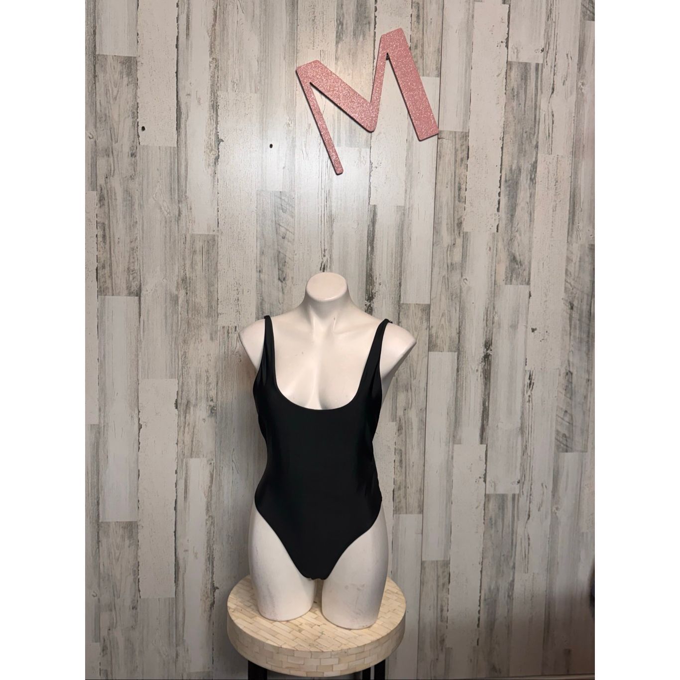 Other Classic Black Scoop Back Bodysuit | Stretchy Basic Tank One Size M / US 6-8 / IT 42-44 - 1 Thumbnail