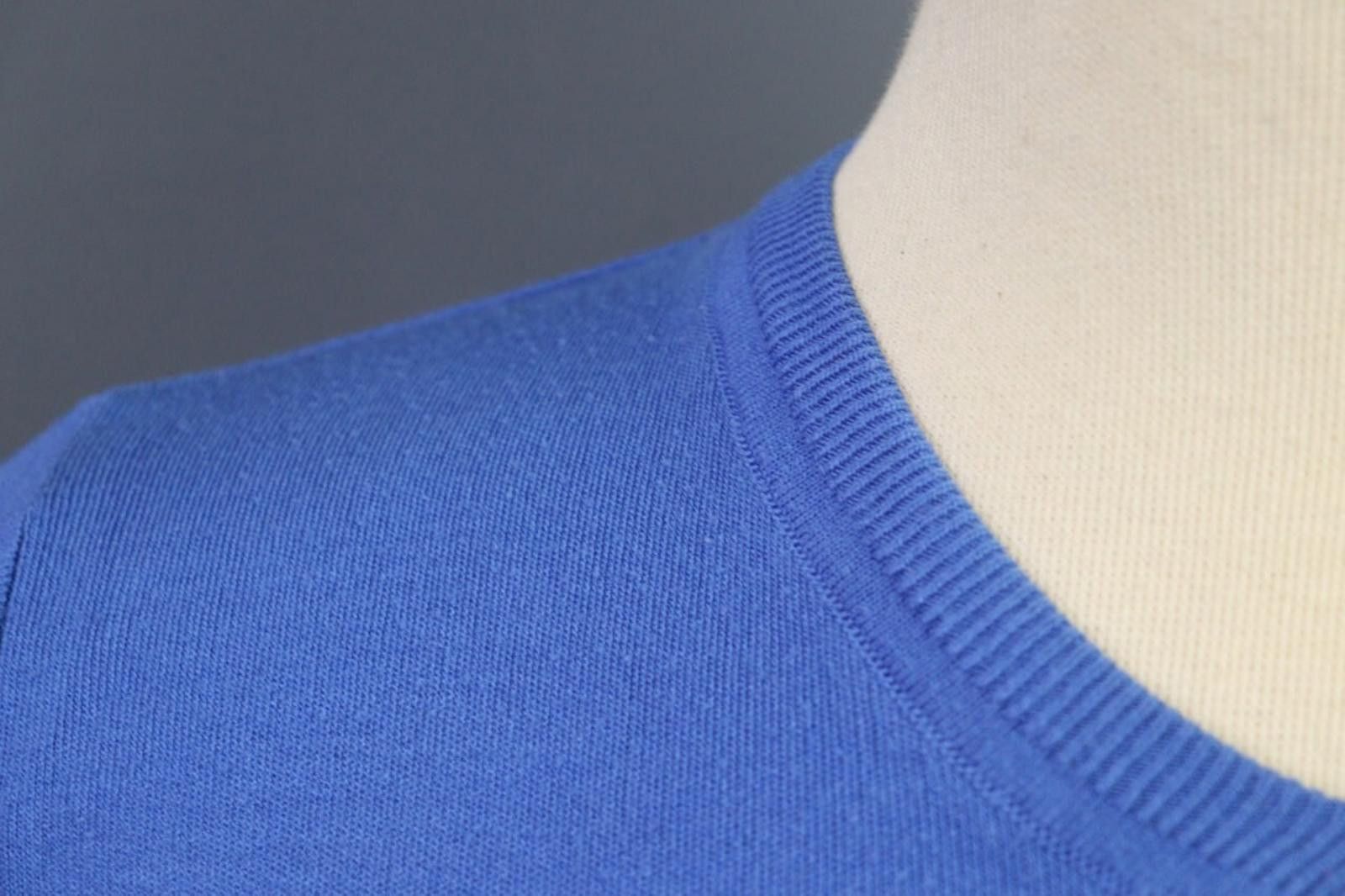 Salvatore Ferragamo Salvatore Ferragamo Blue Tight Knit Pullover Sweater Size M Size M / US 6-8 / IT 42-44 - 7 Thumbnail