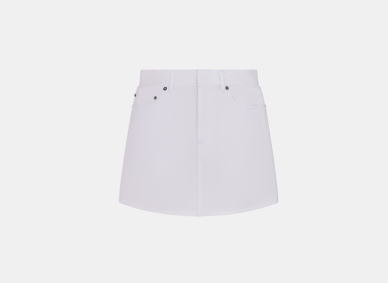 Dior o1w1db11225 452J41 Flared Mini Skirt in White Size 27" / US 4 / IT 40 - 1 Thumbnail