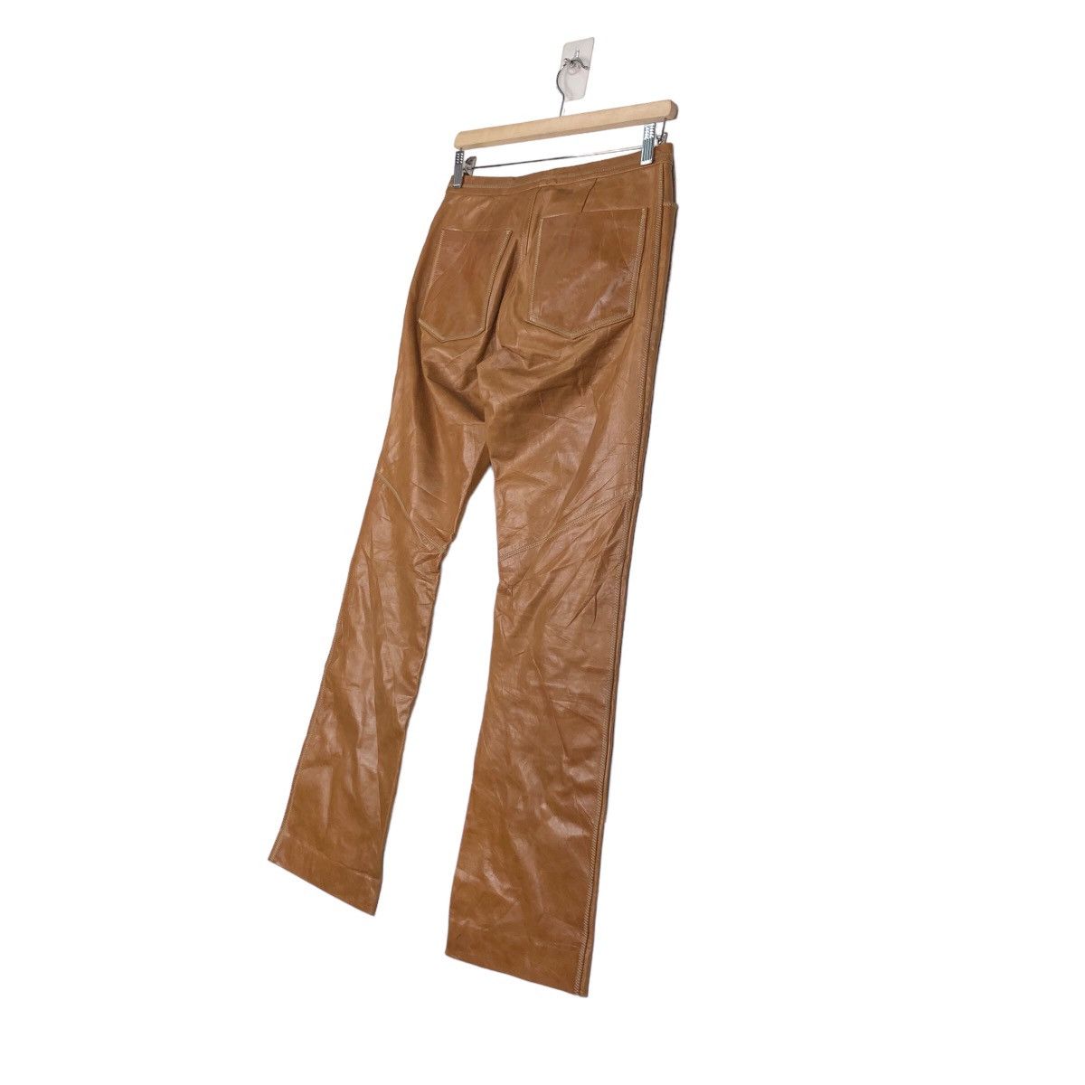 Genuine Leather 🔥Bow Cut Design Genuine Leather Biker Pants Gap Size US 28 / EU 44 - 10 Thumbnail