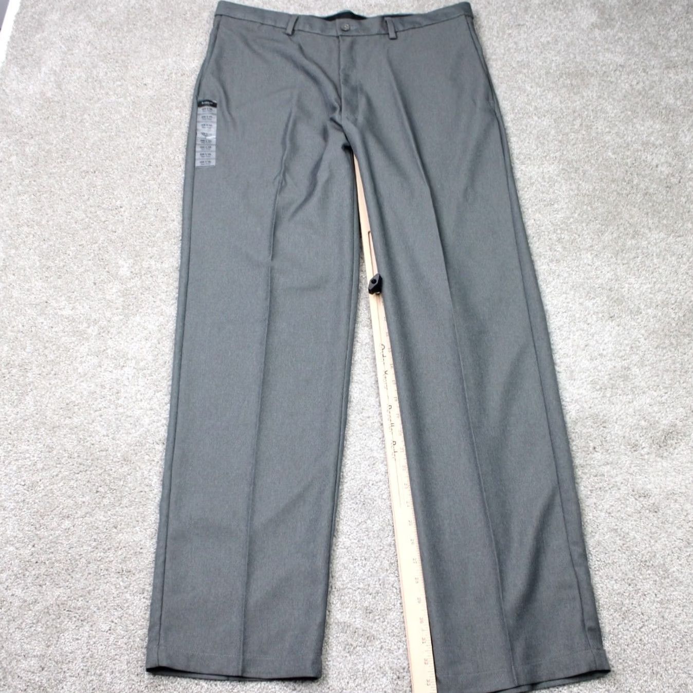 Haggar Haggar Gray Pants NWT Mens 36x34 Classic Fit Flat Front Non-Iron Stretch Dress Pants / 100% Polyester / 90s Preppy Theme / 36x34 Mens Size US 36 / EU 52 - 3 Thumbnail