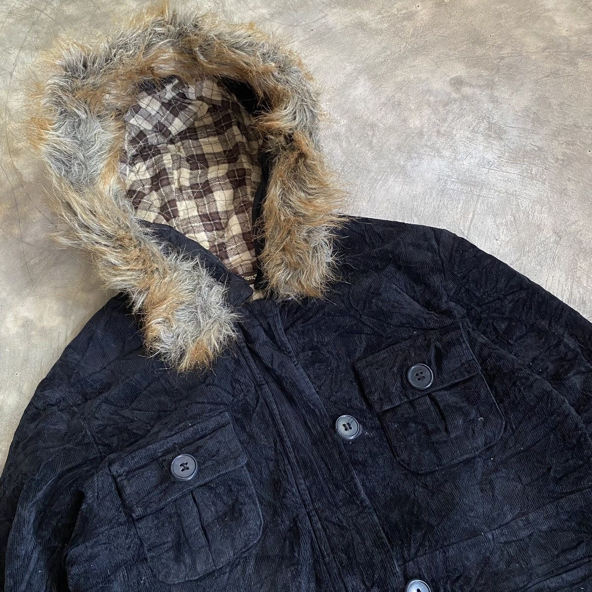 Japanese Brand 2000s Rei Firenze Apocalypse style Corduroy Fur Zip Jacket Size M / US 6-8 / IT 42-44 - 2 Thumbnail