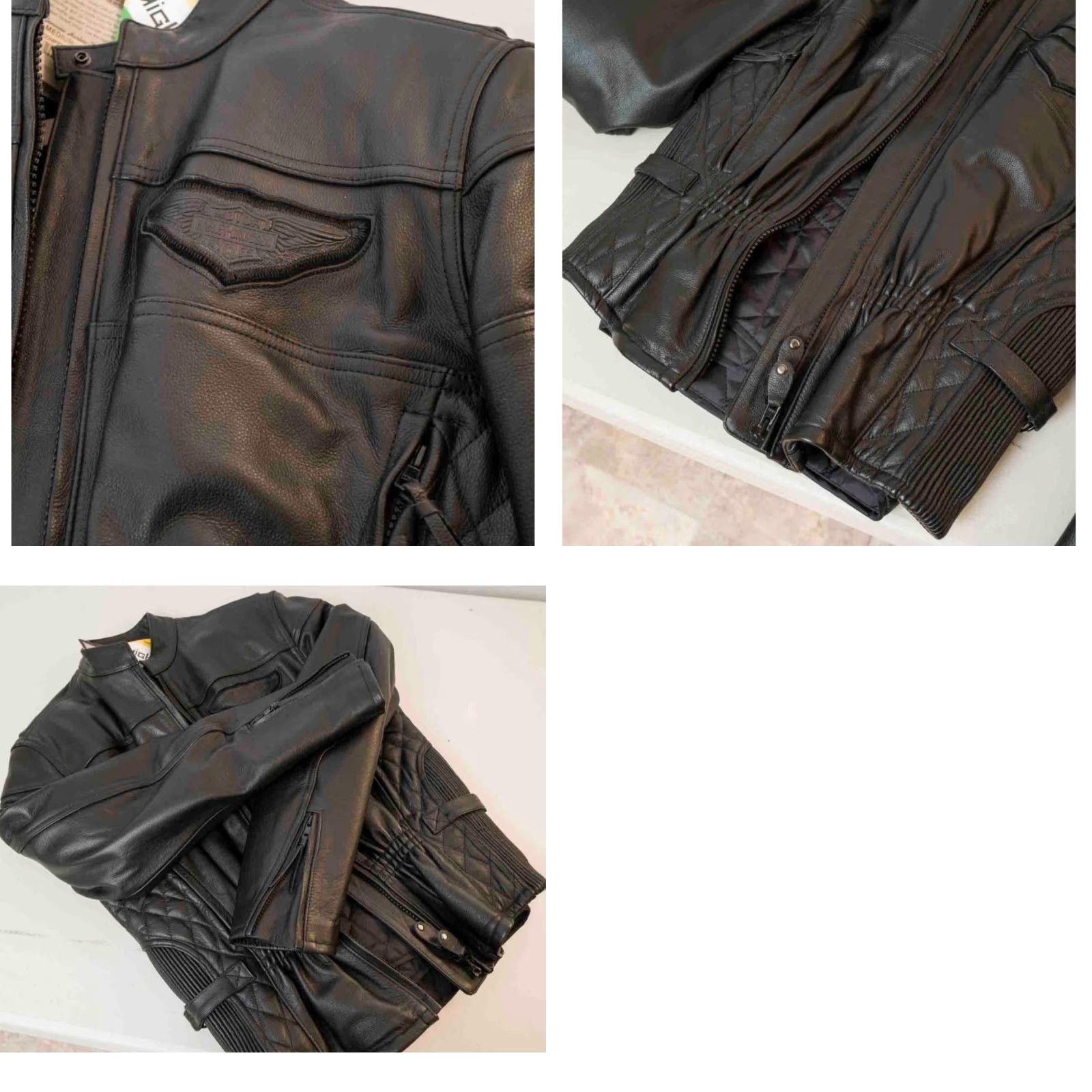 Harley Davidson Harley-Davidson Competition Black Leather Touring Jacket Jacket Women M Black Size M / US 6-8 / IT 42-44 - 8 Thumbnail