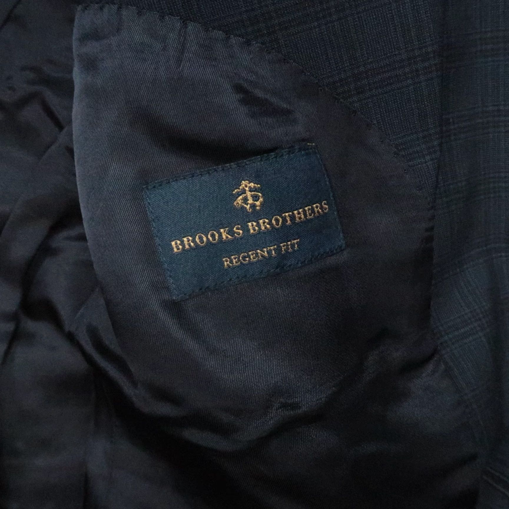 Brooks Brothers Brooks Brothers Blazer Mens 42L Blue Plaid Regent Fit Tollegno Wool Sport Coat Size 42R - 5 Thumbnail