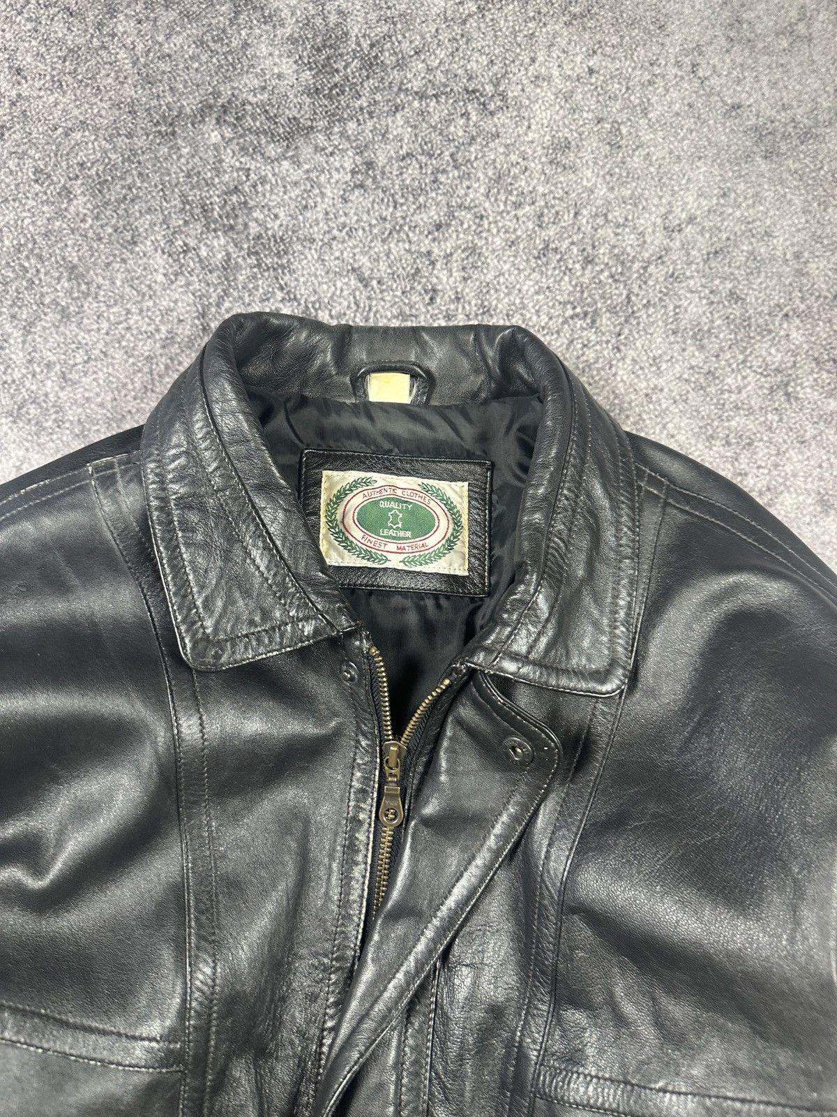 Genuine Leather Y2K Vintage Leather Jacket Streetwear Rare Style USA VTg L Size US L / EU 52-54 / 3 - 4 Thumbnail