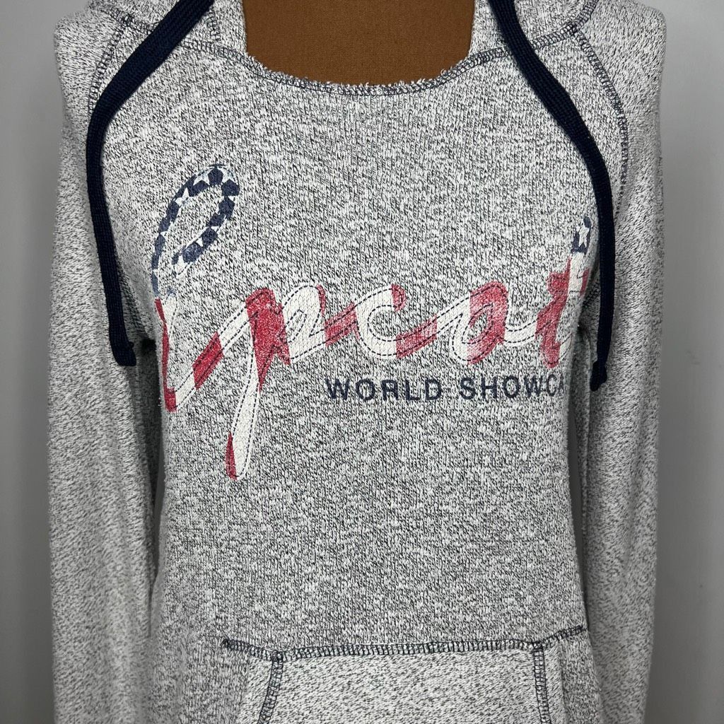 Disney Disney Parks Epcot World Showcase Hooded Gray Hoodie Sweatsh Size S / US 4 / IT 40 - 2 Thumbnail