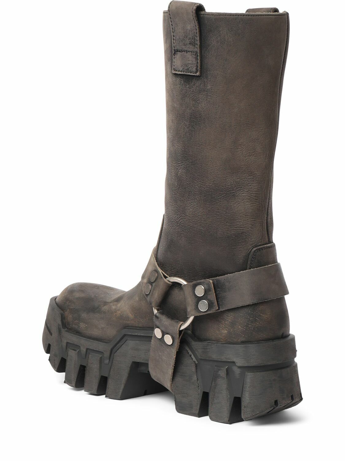 Balenciaga o1tr1nto0326 Bulldozer Harness Boot in Dark Grey Size US 8 / EU 41 - 2 Thumbnail