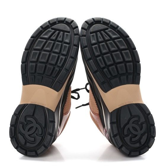 Chanel AUTHENTIC CHANEL Fabric Laminated Calfskin Stretch sneakers Size US 7 / IT 37 - 5 Thumbnail