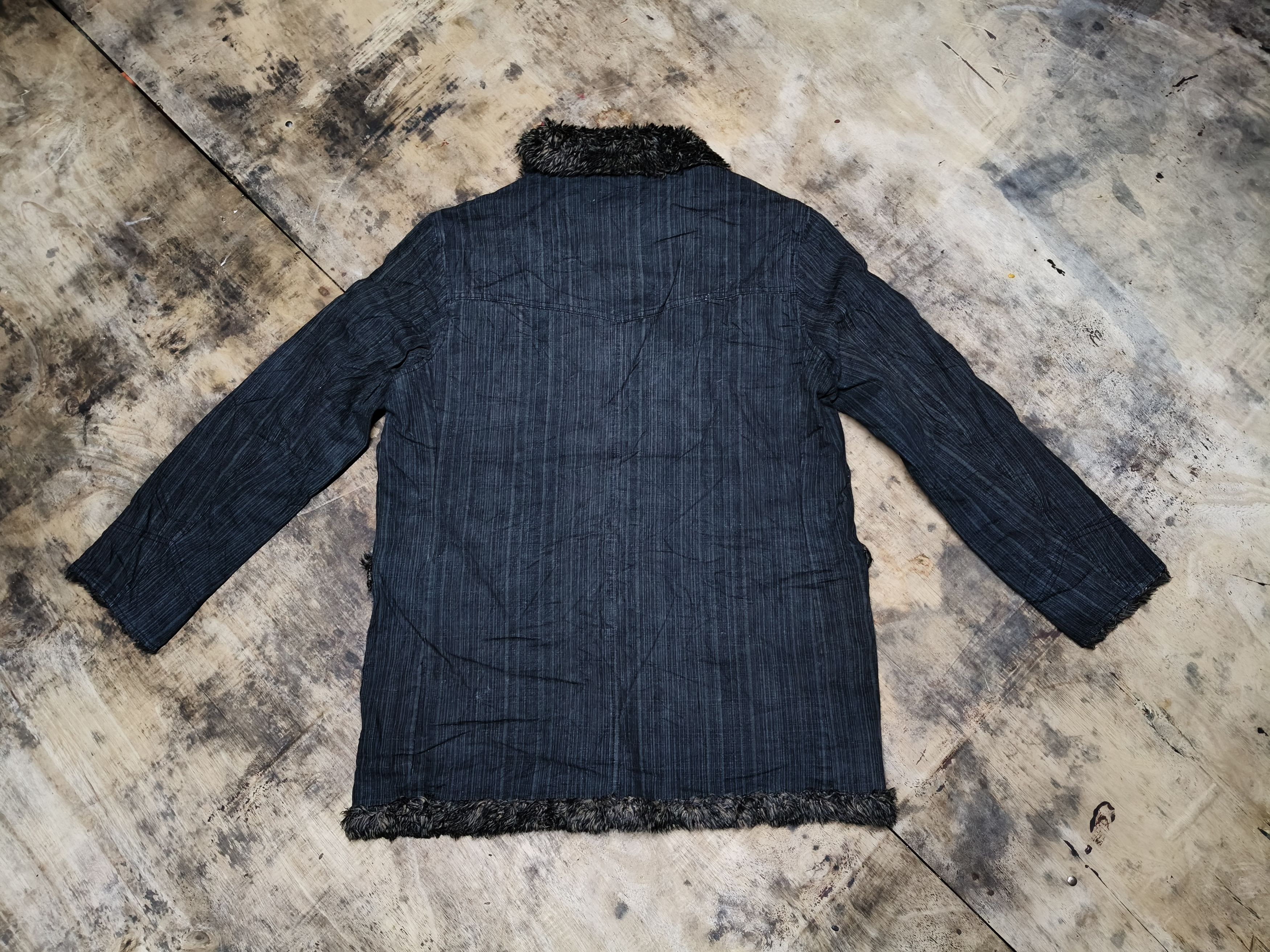 Japanese Brand Jungle Strom Faux Fur button Jacket Size US L / EU 52-54 / 3 - 4 Thumbnail