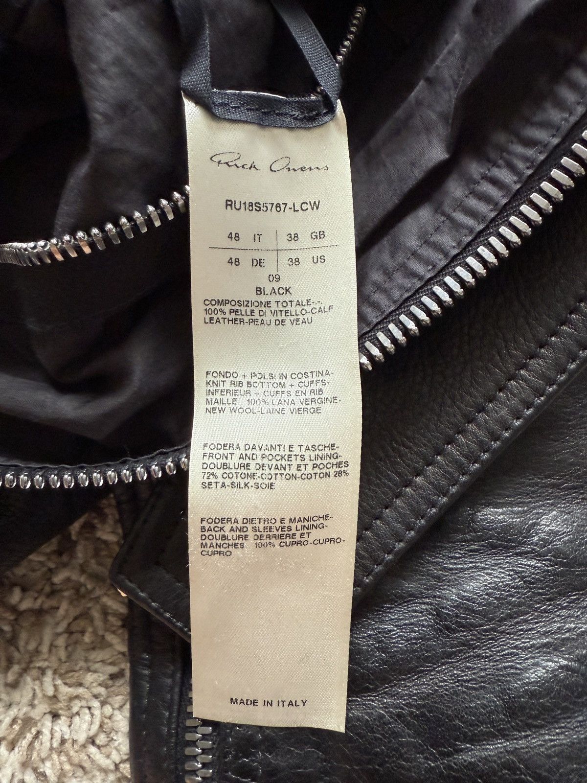 Rick Owens Black Leather Glitter Trench Jacket SS18 Dirt Size US M / EU 48-50 / 2 - 12 Thumbnail
