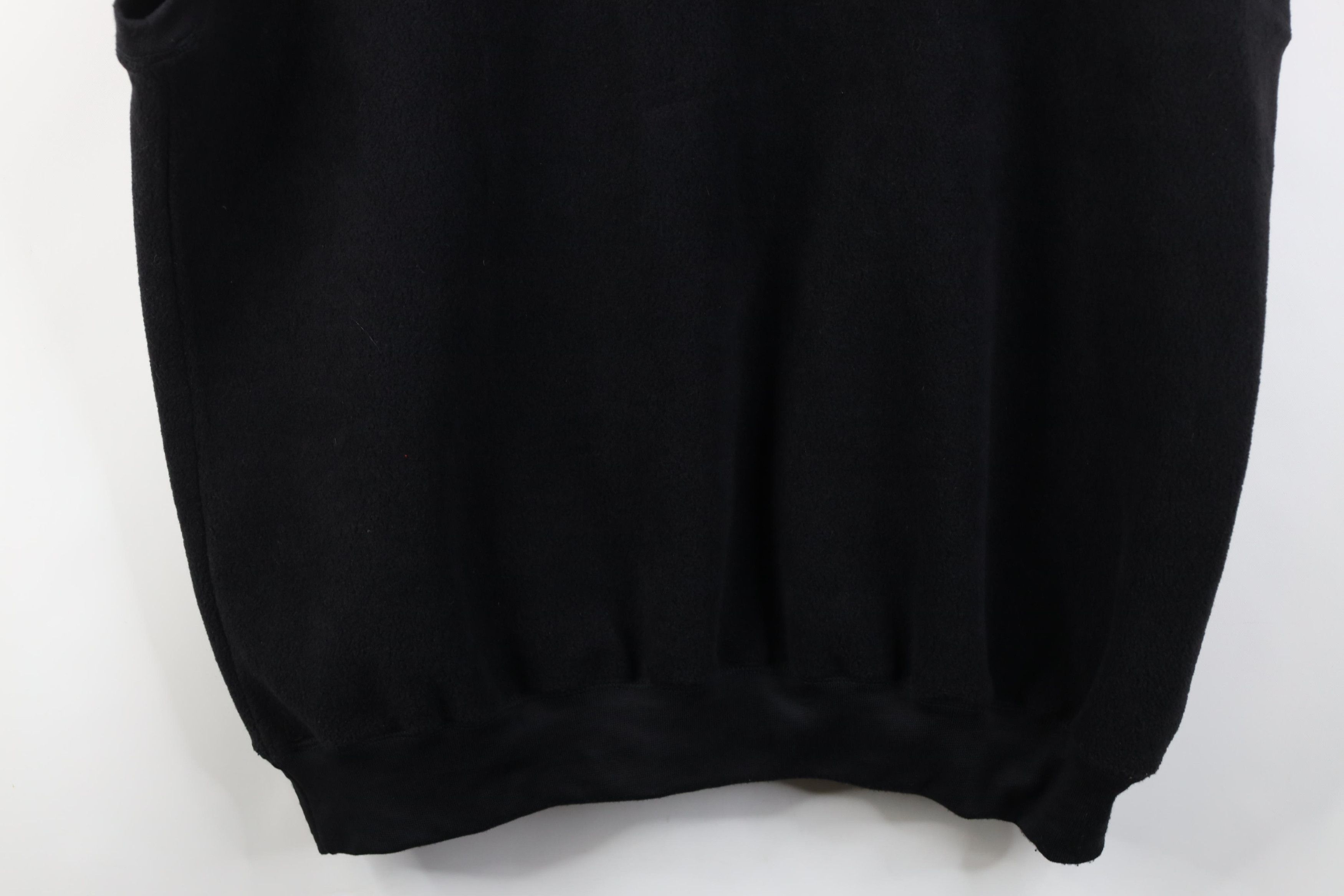 Vintage Vintage 90s Streetwear Fleece V-Neck Sweater Vest Black Size US XXL / EU 58 / 5 - 10 Thumbnail