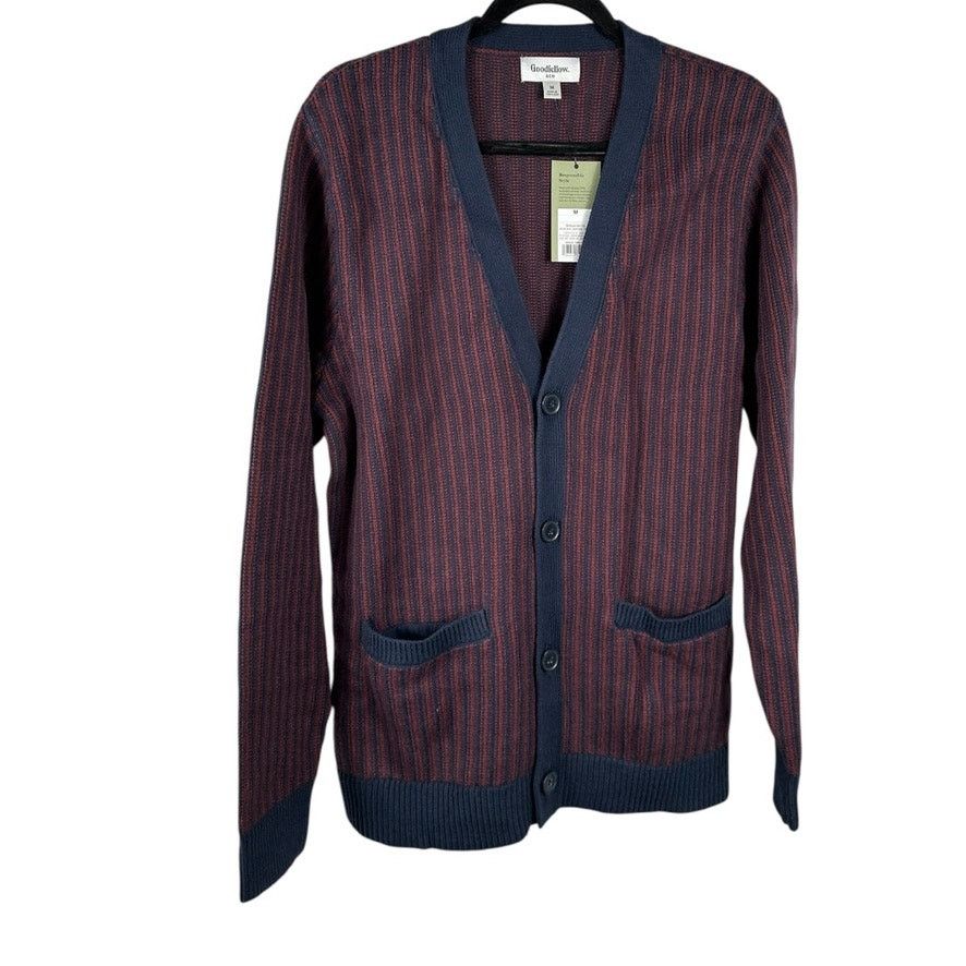 Other Goodfellow & Co. Burgundy and Navy Striped Sweater Medium Size US M / EU 48-50 / 2 - 4 Thumbnail