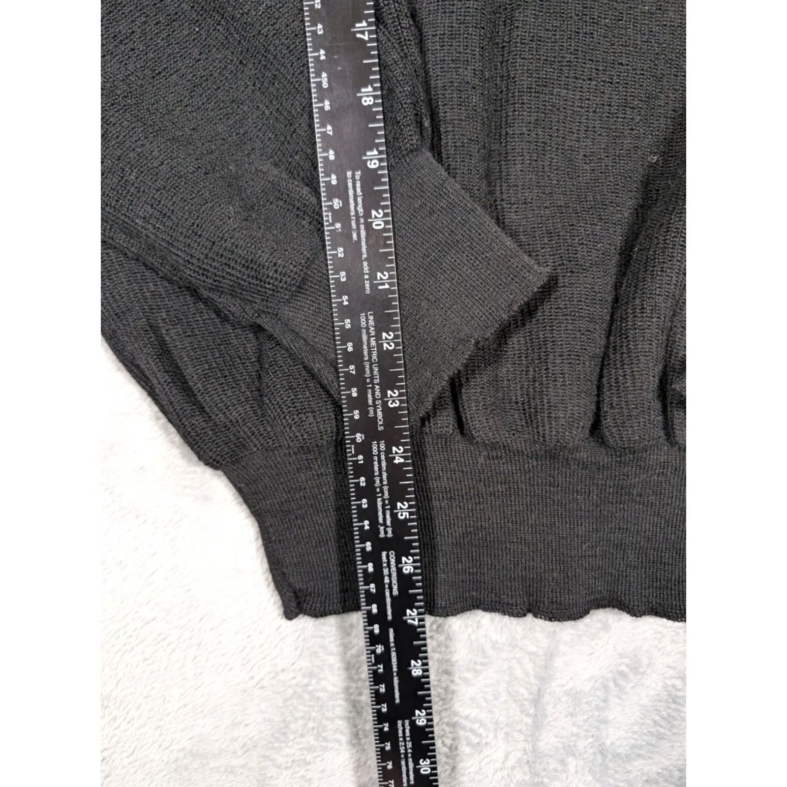 Vintage VINTAGE Mens Wool Sweater Military Fr Fire Resistant Sz XL Extra Large Knit Mock Neck Black Soldiers Army Pullover Regular Warm Casual Workwear Mens Size US XL / EU 56 / 4 - 3 Thumbnail