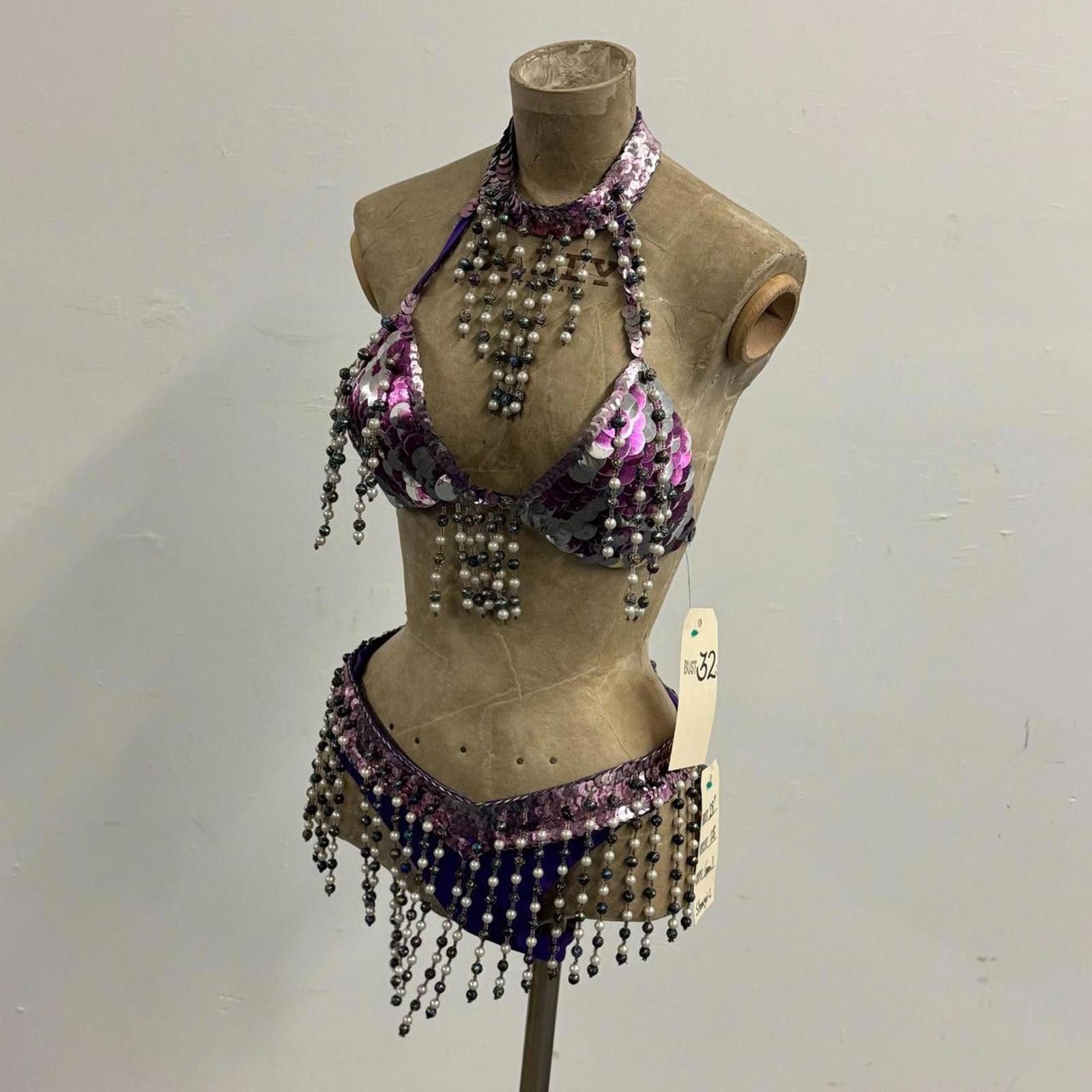 Other Vintage Purple & Silver Sequin Showgirl Costume Set Size ONE SIZE - 8 Thumbnail