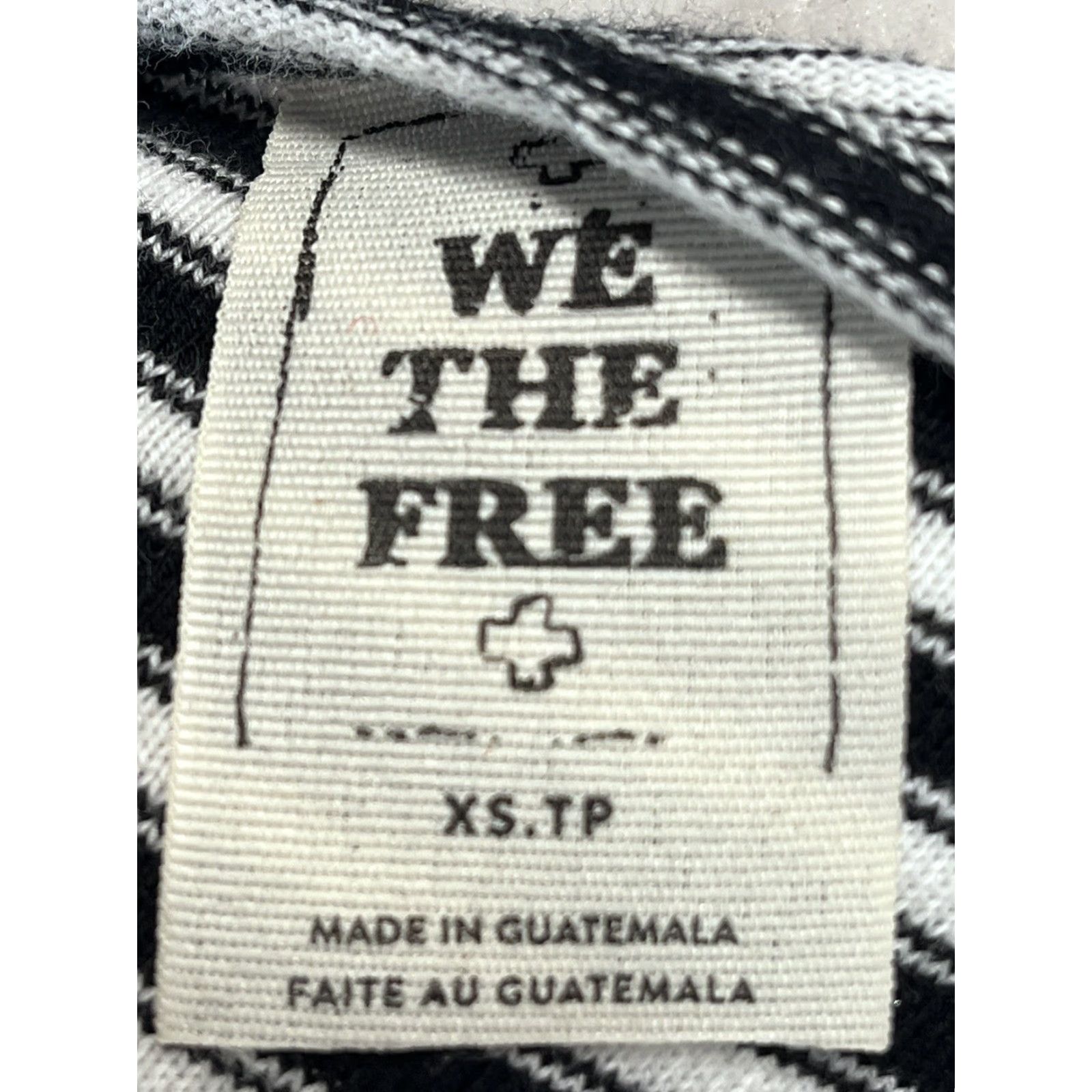 Free People Free People T Shirt Dress XS Striped Black White Back Cutout Bohemian Casual Short Sleeve Round Neck Women's Dress Size XS / US 0-2 / IT 36-38 - 7 Thumbnail
