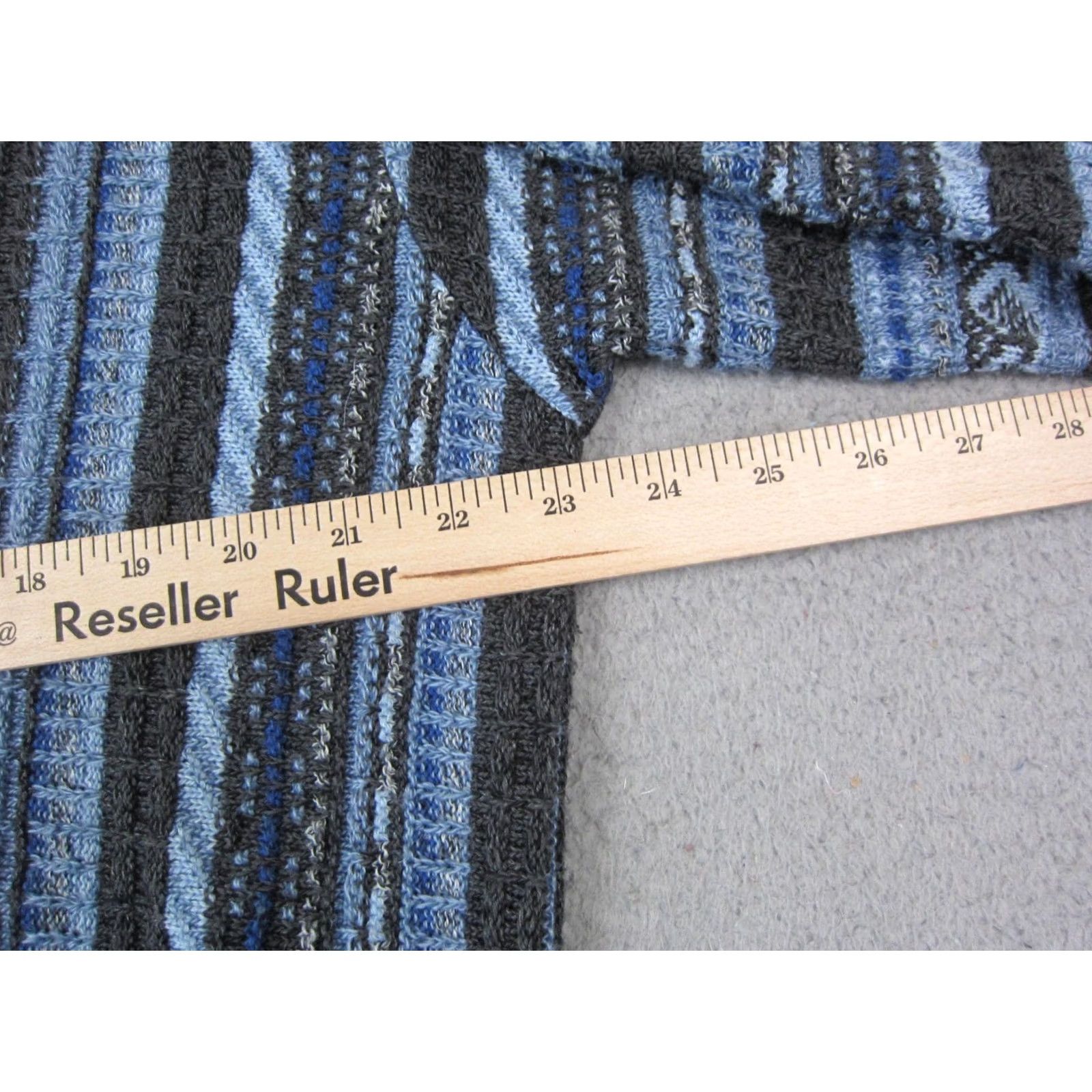 Jim Thompson VINTAGE Norm Thompson Sweater Mens M Blue Striped Knit Wool Crew Neck Pullover Italy 80s 90s Mens Size US M / EU 48-50 / 2 - 7 Thumbnail