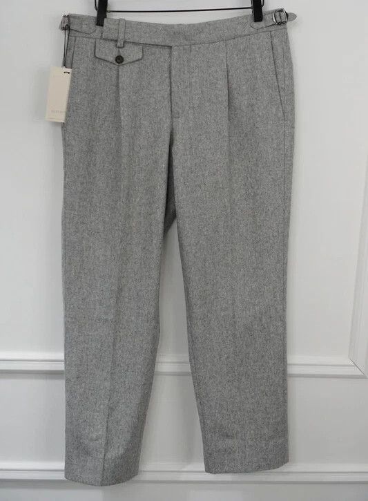 Suitsupply Men Suitsupply Brentwood Trousers Flannel Wool Grey UK/US40 Size 40R - 1 Thumbnail