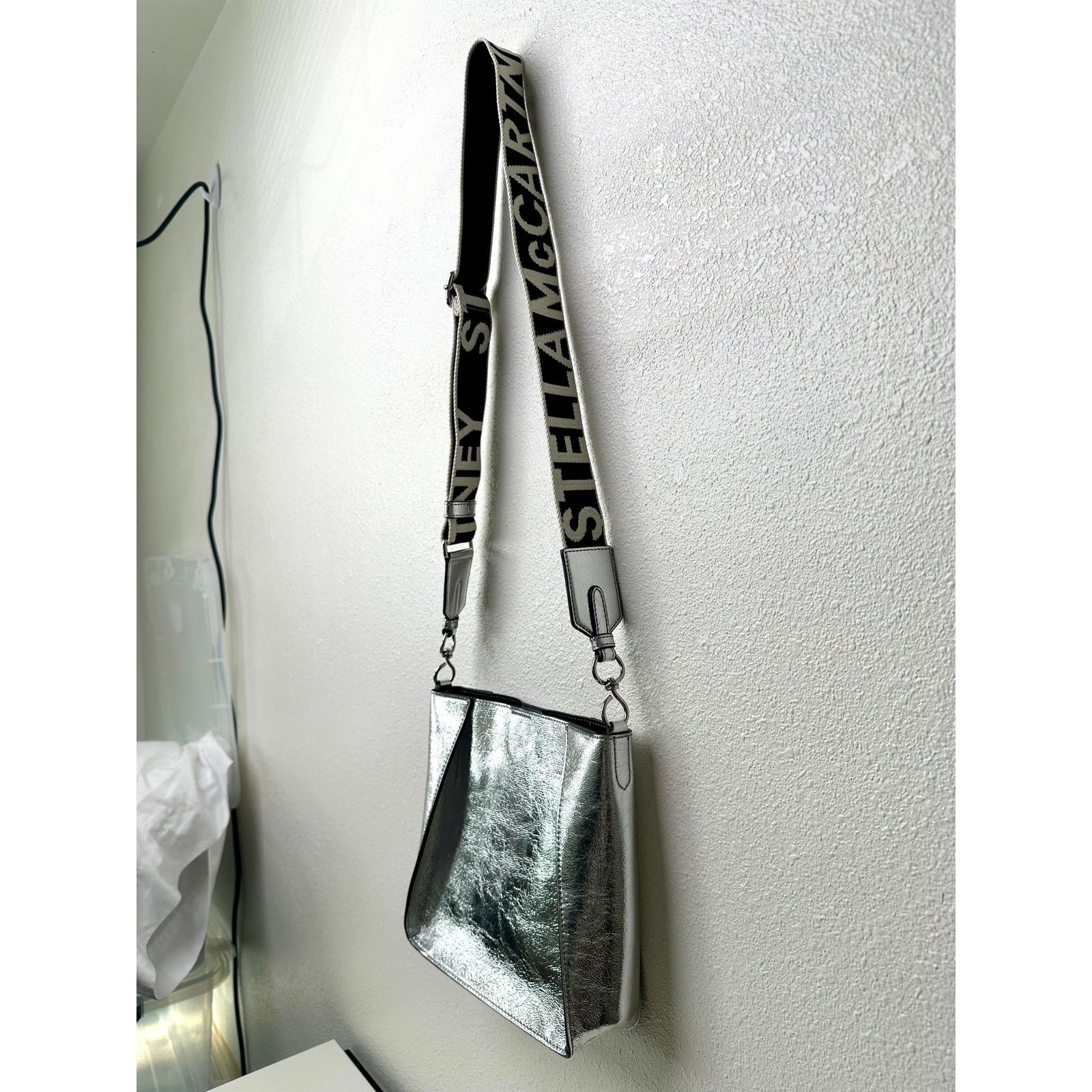Stella McCartney NWT Stella McCartney Stonewall Mini Crossbody Bag – Silver Size ONE SIZE - 8 Thumbnail
