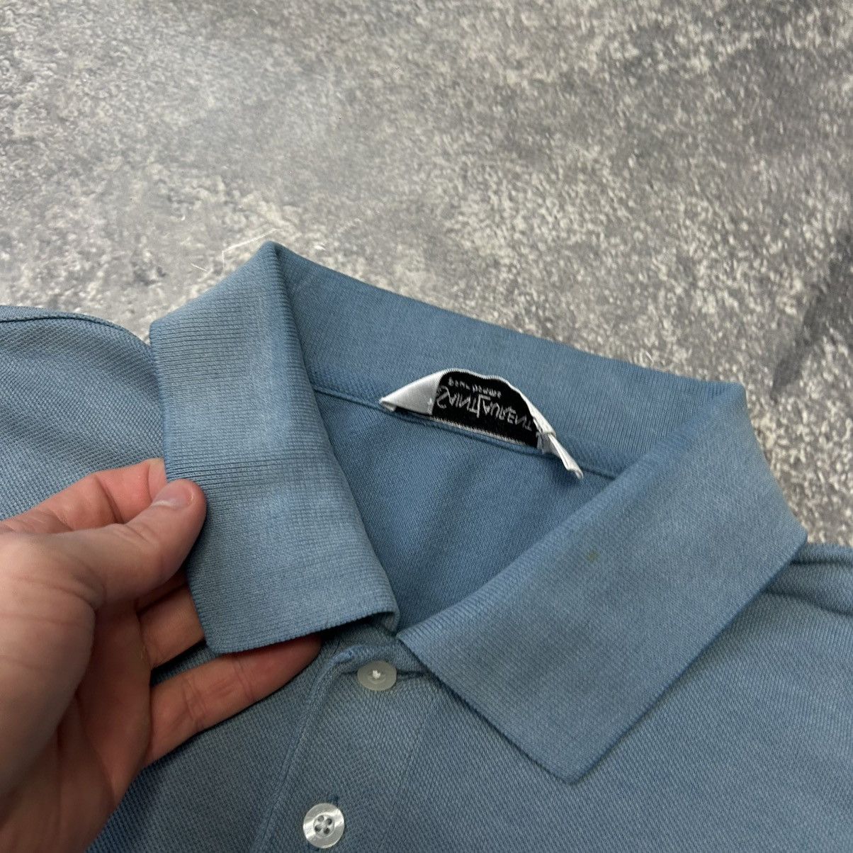 Yves Saint Laurent Luxury Yves Saint Lauren Small Logo Faded designer polo Size US L / EU 52-54 / 3 - 4 Thumbnail