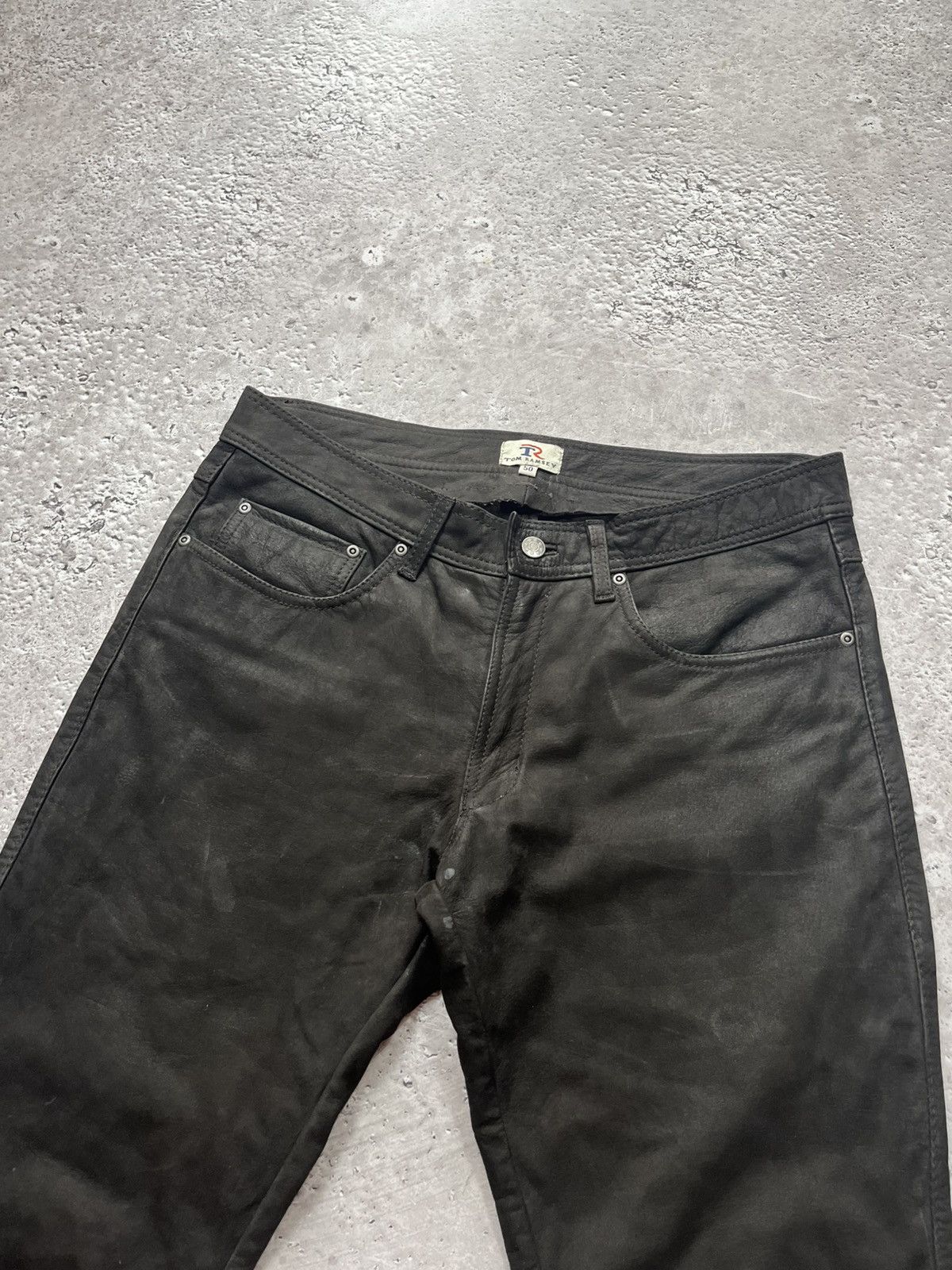Leather × Vintage Tom Ramsey Black Leather Biker Pants Size 50 Size US 32 / EU 48 - 8 Thumbnail