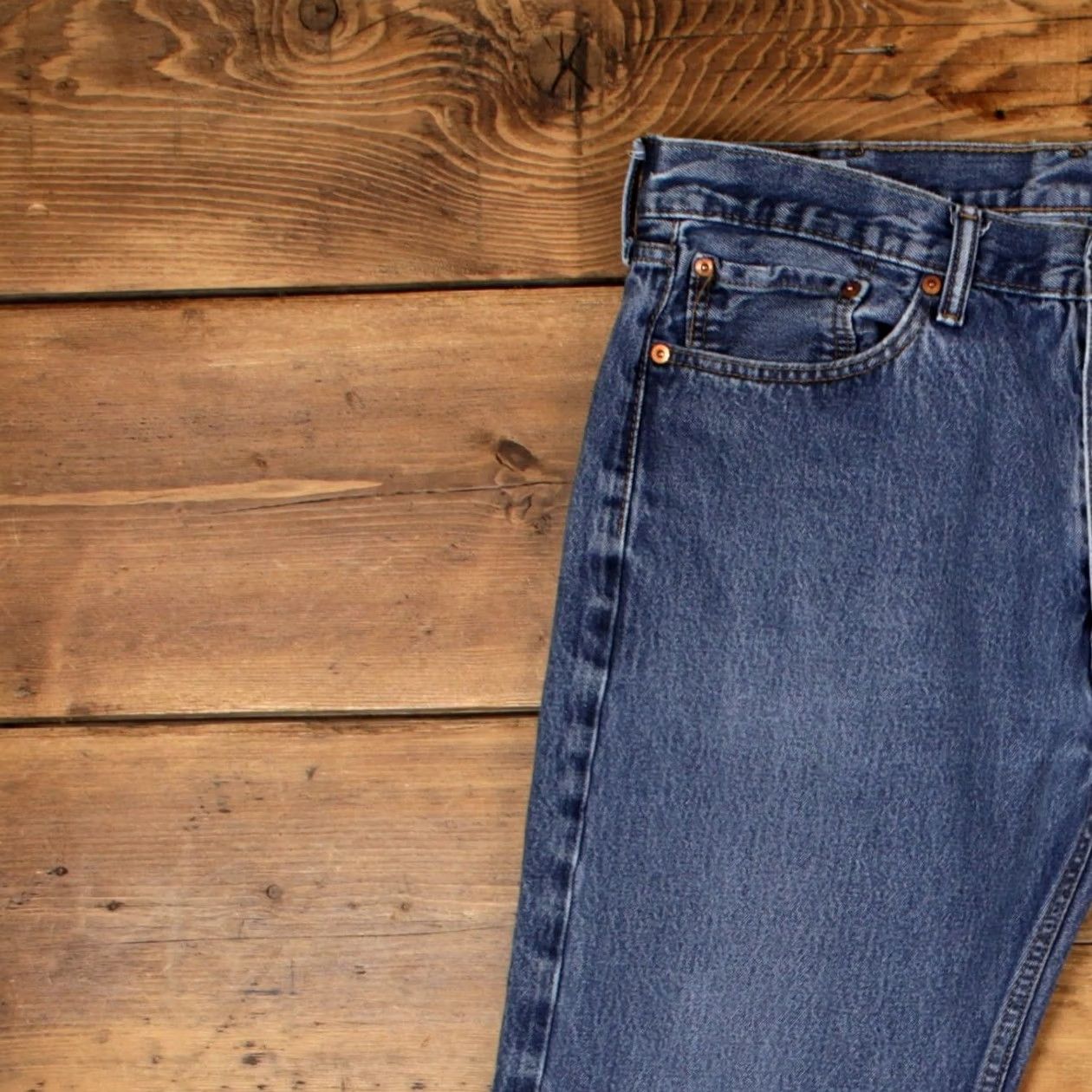 Denime VINTAGE Levis 505 Jeans 38x30 Mens Blue Regular Straight Stonewash Denim Size US 38 / EU 54 - 7 Thumbnail