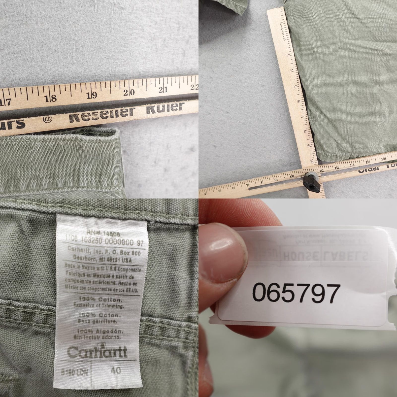 Carhartt VINTAGE Carhartt Cargo Shorts 40 Green Canvas Utility Outdoor Y2K Mens Size US 40 / EU 56 - 8 Thumbnail