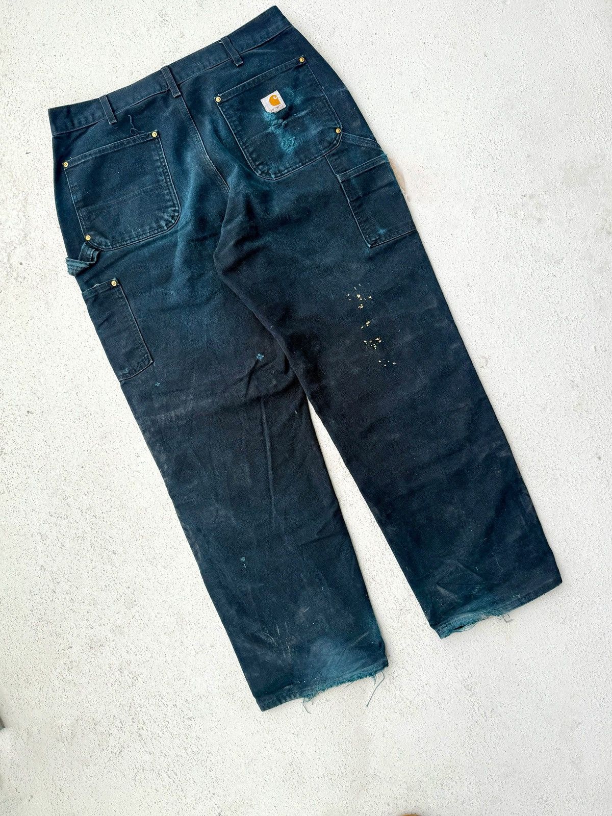 Carhartt Vintage Carhartt Double Knee Pants-Black (Distressed Fade) Size US 36 / EU 52 - 6 Thumbnail