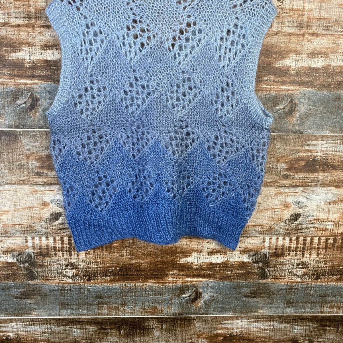 Japanese Brand DL Japanese Brand Blue Crochet meshnet Knitwear #C1196 Size S / US 4 / IT 40 - 12 Thumbnail
