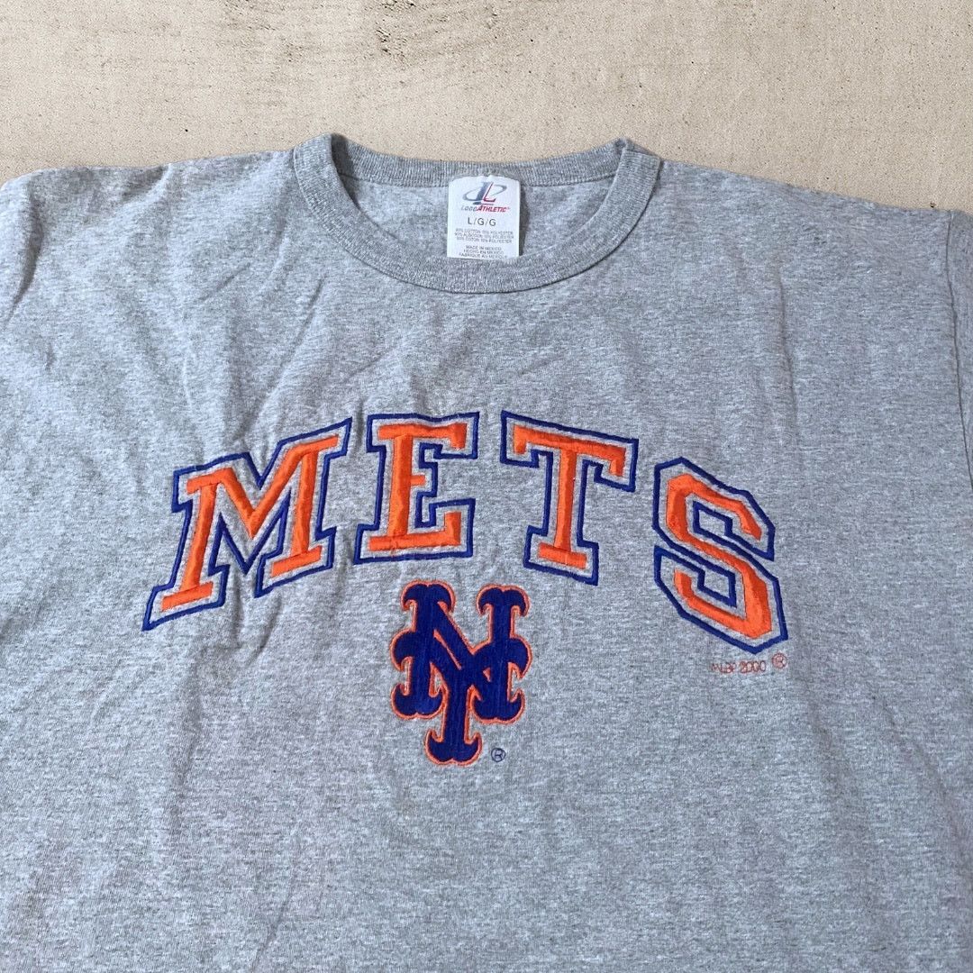 Logo Athletic × MLB × Vintage Vintage Y2K New York Mets Embroidered Logo MLB T Shirt Size US L / EU 52-54 / 3 - 2 Thumbnail