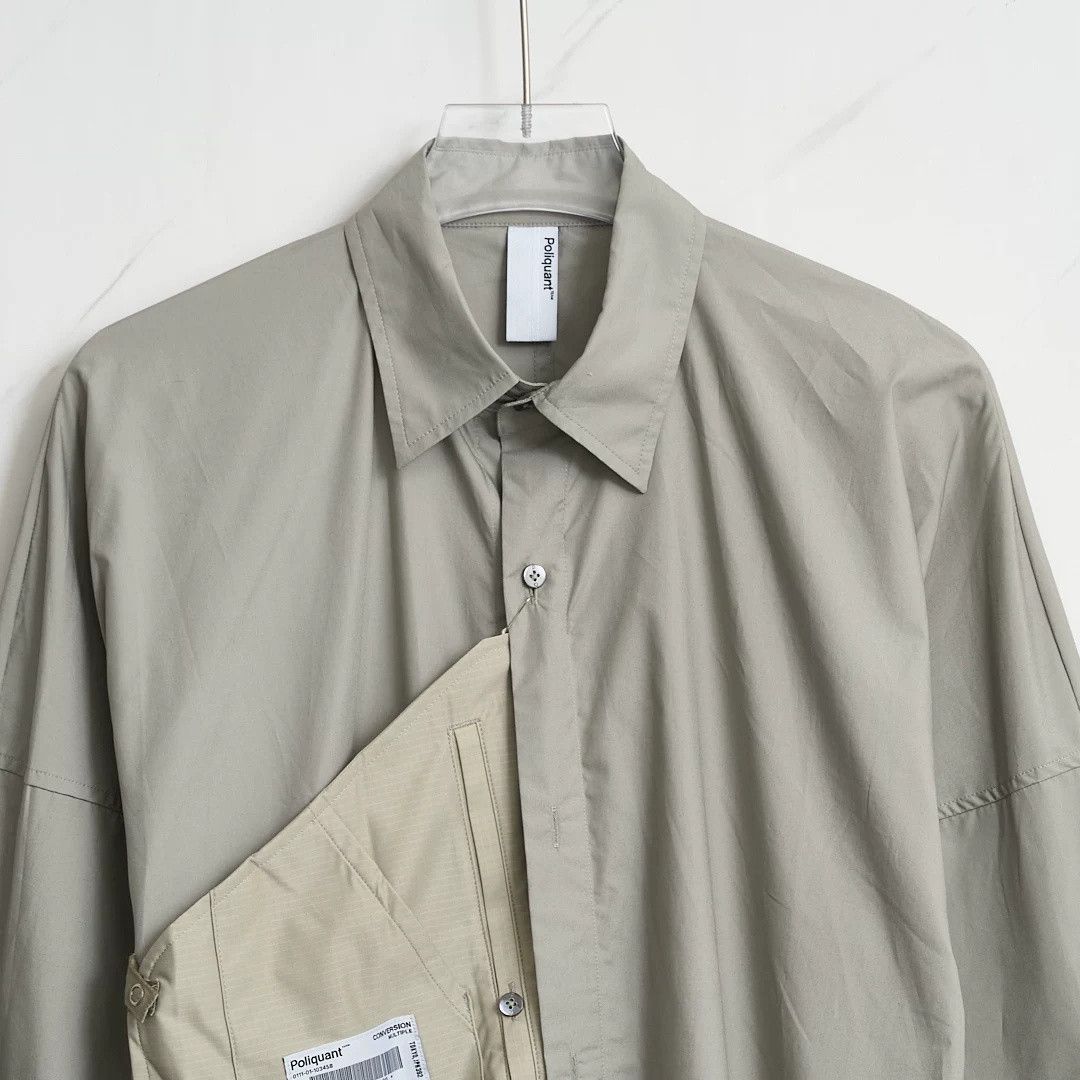 Other Poliquant Men's Spliced Design Cotton Shirt Size US M / EU 48-50 / 2 - 2 Thumbnail