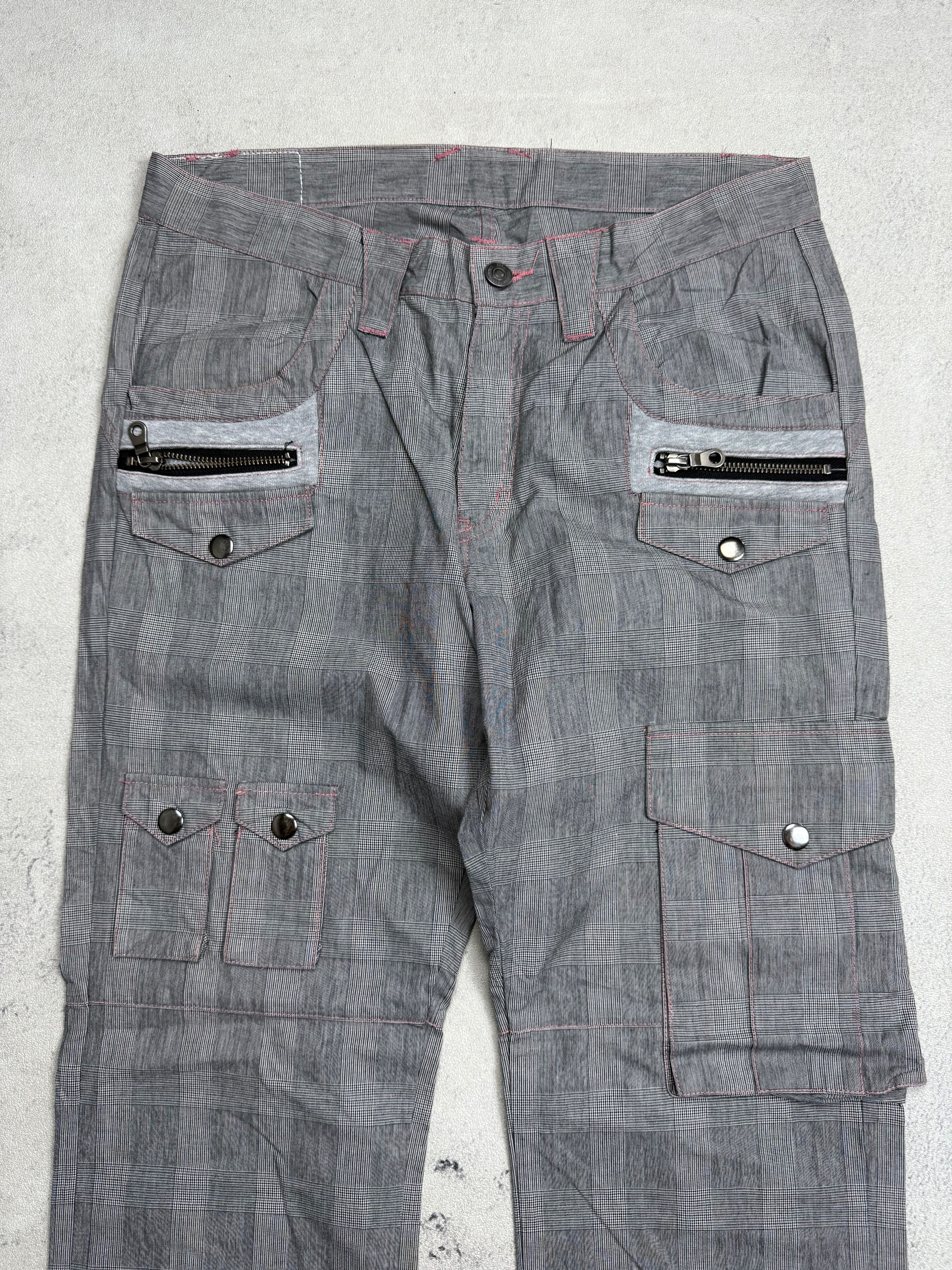 PPFM PPFM Japanese Brand Plaid Tartan Multi Pocket Pants Biker Size US 32 / EU 48 - 2 Thumbnail