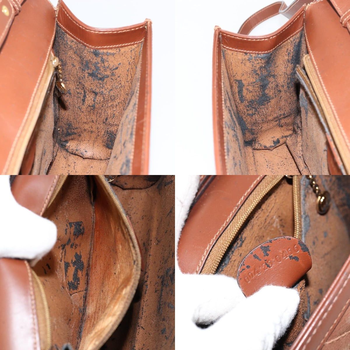Gucci GUCCI Shoulder Bag Suede Leather Brown Gold Size ONE SIZE - 12 Thumbnail
