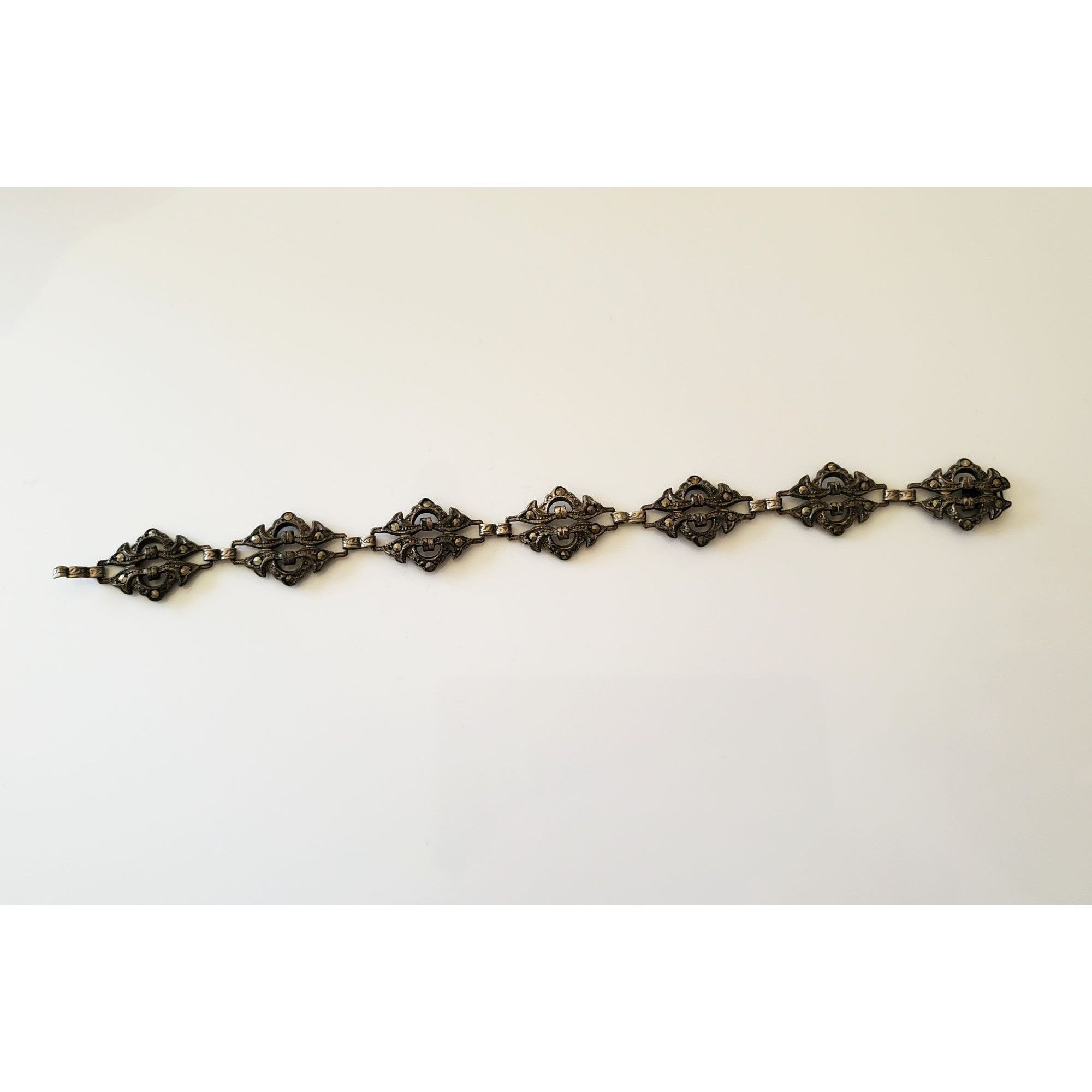 Other Vintage Sterling Silver Marcasite Bracelet Project Size ONE SIZE - 2 Thumbnail